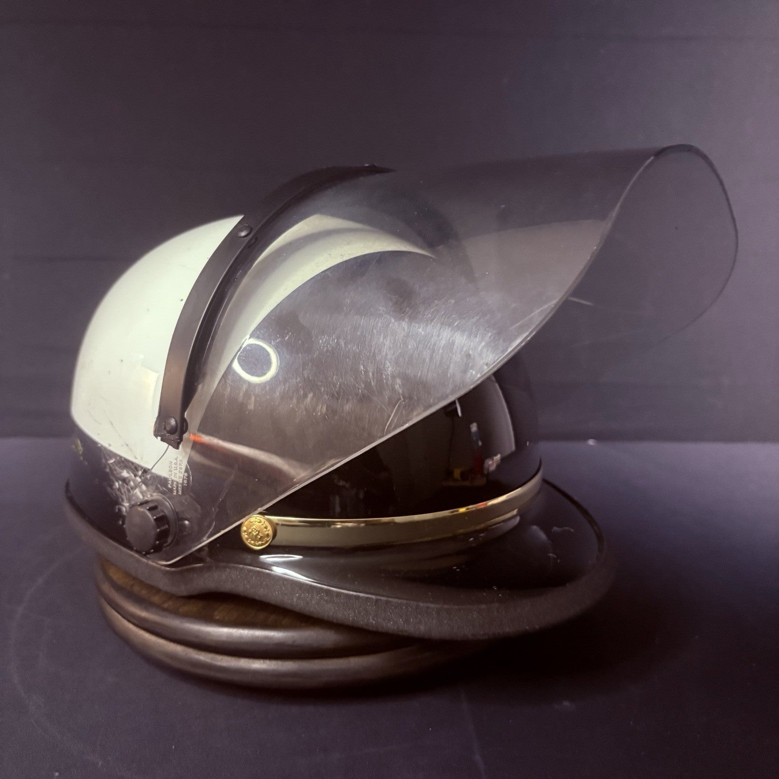 Vintage Police Riot Helmet One Size w/Z87 Face Shield (Scratched Side)3