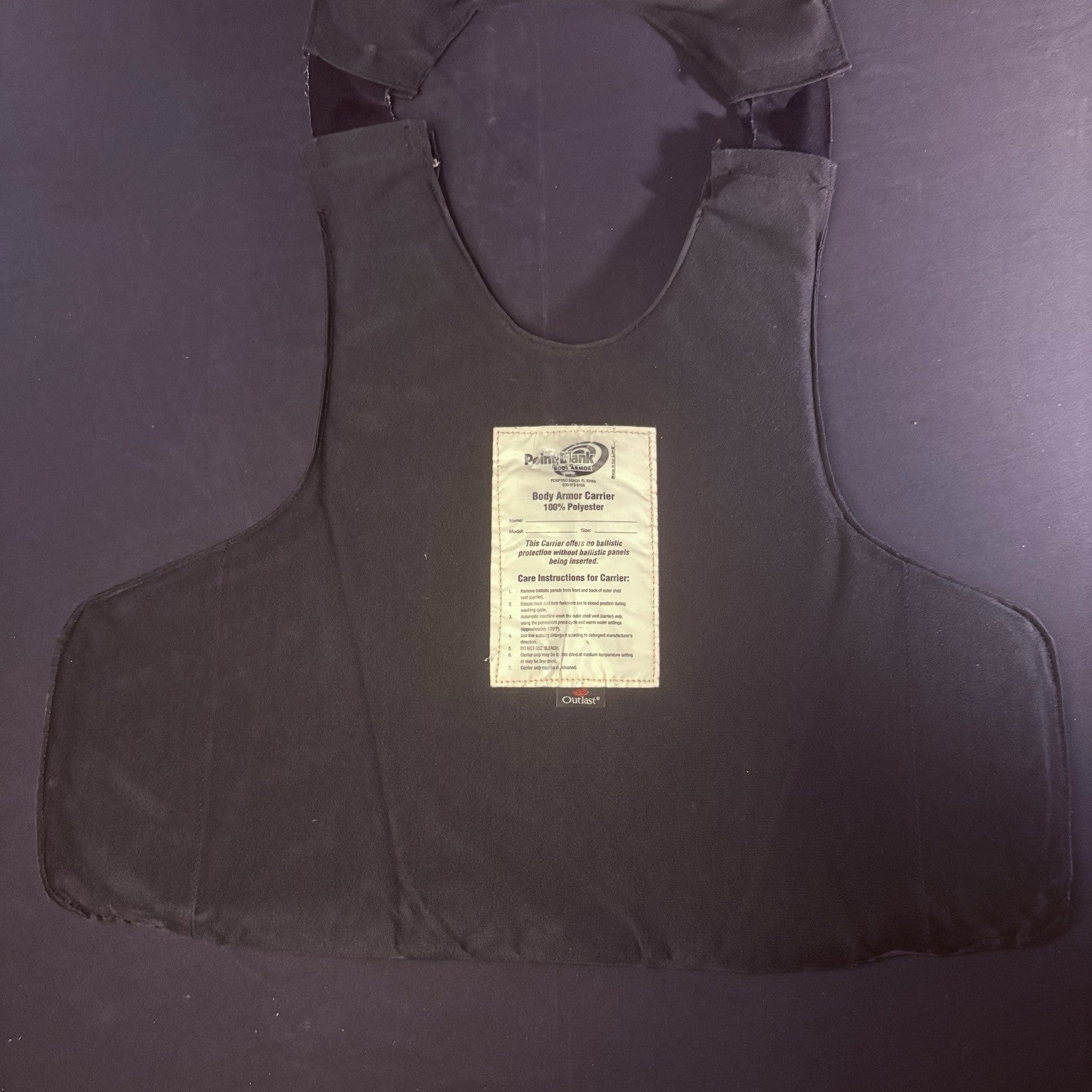 PB 3A Bullet Proof Vest Size Large IIIA Ballistic Concealable Body Armor6