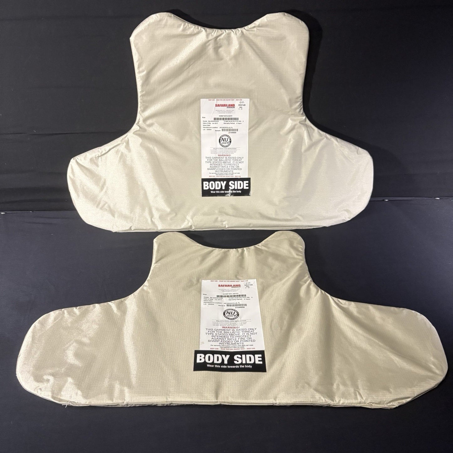 Safariland SX Level 2(II) Armor Size X-Large XL Thinnest Lightest Bullet Proof3