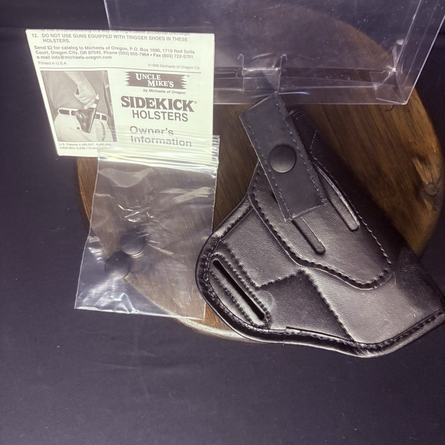 Uncle Mikes Mirage Large Auto Holster Leather OWB Pistol 3 1/4"4 1/2" Barrel1