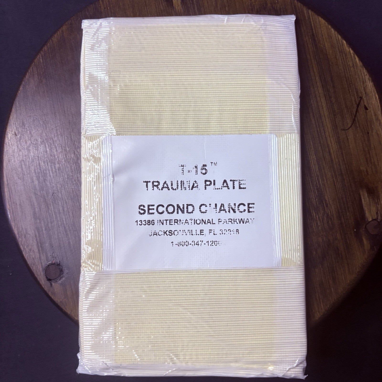 Second Chance T-15 Titanium Trauma Plate Size: 5"x 8" Armor0