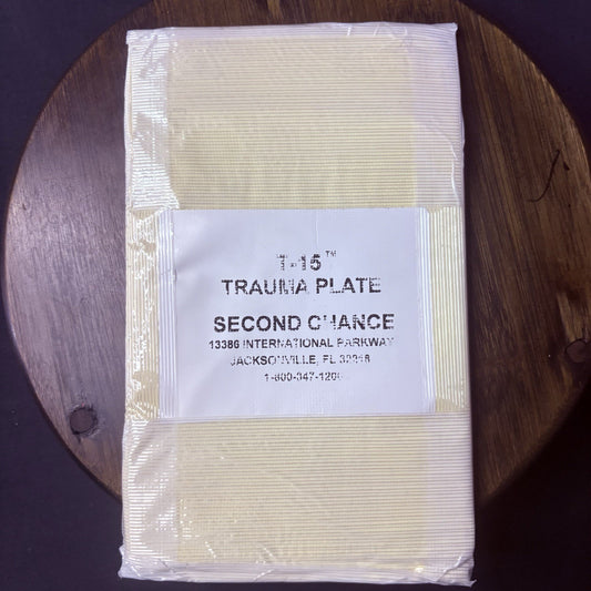 Second Chance T-15 Titanium Trauma Plate Size: 5"x 8" Armor0