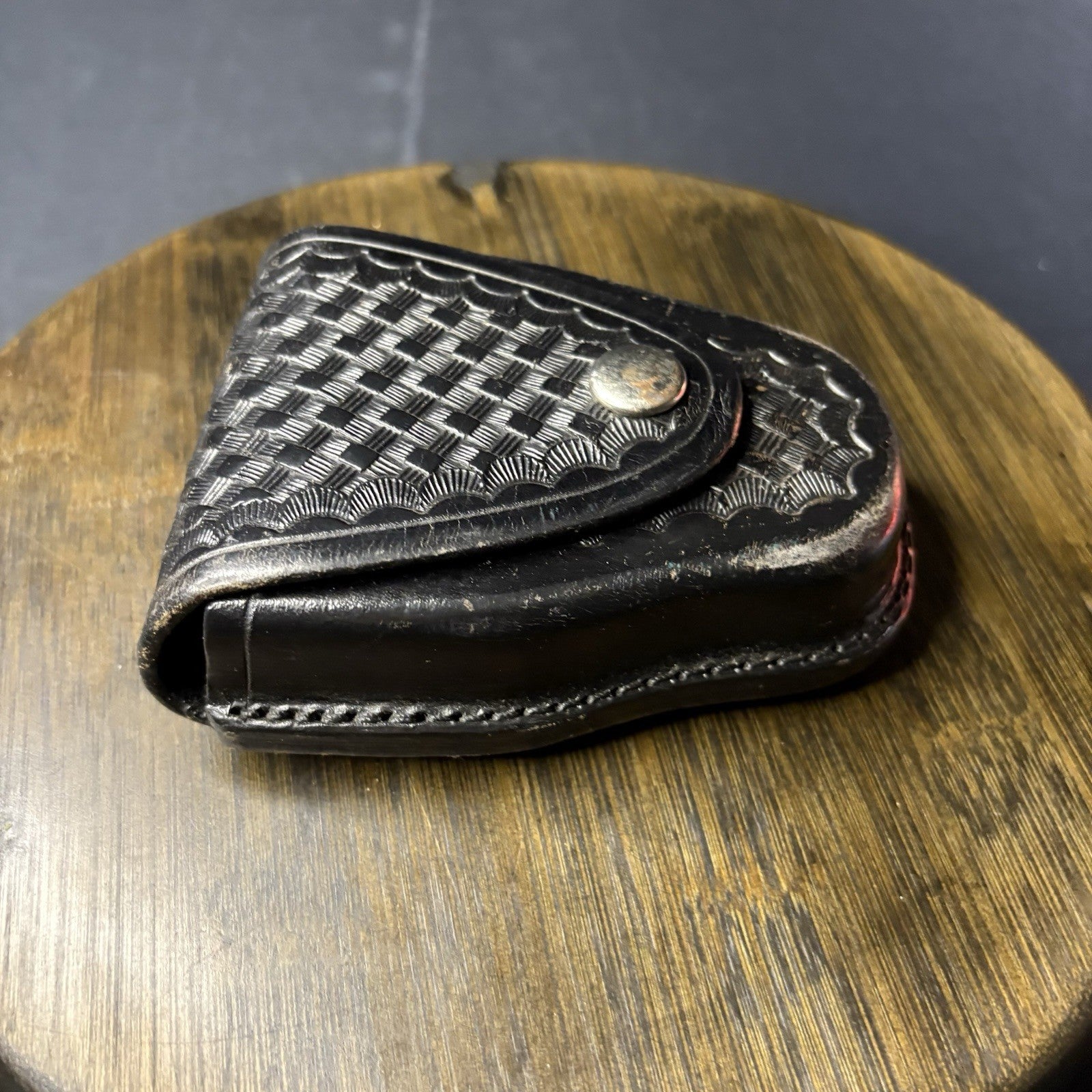 JS Leather Basket Weave Handcuff Case Law Enforcement4