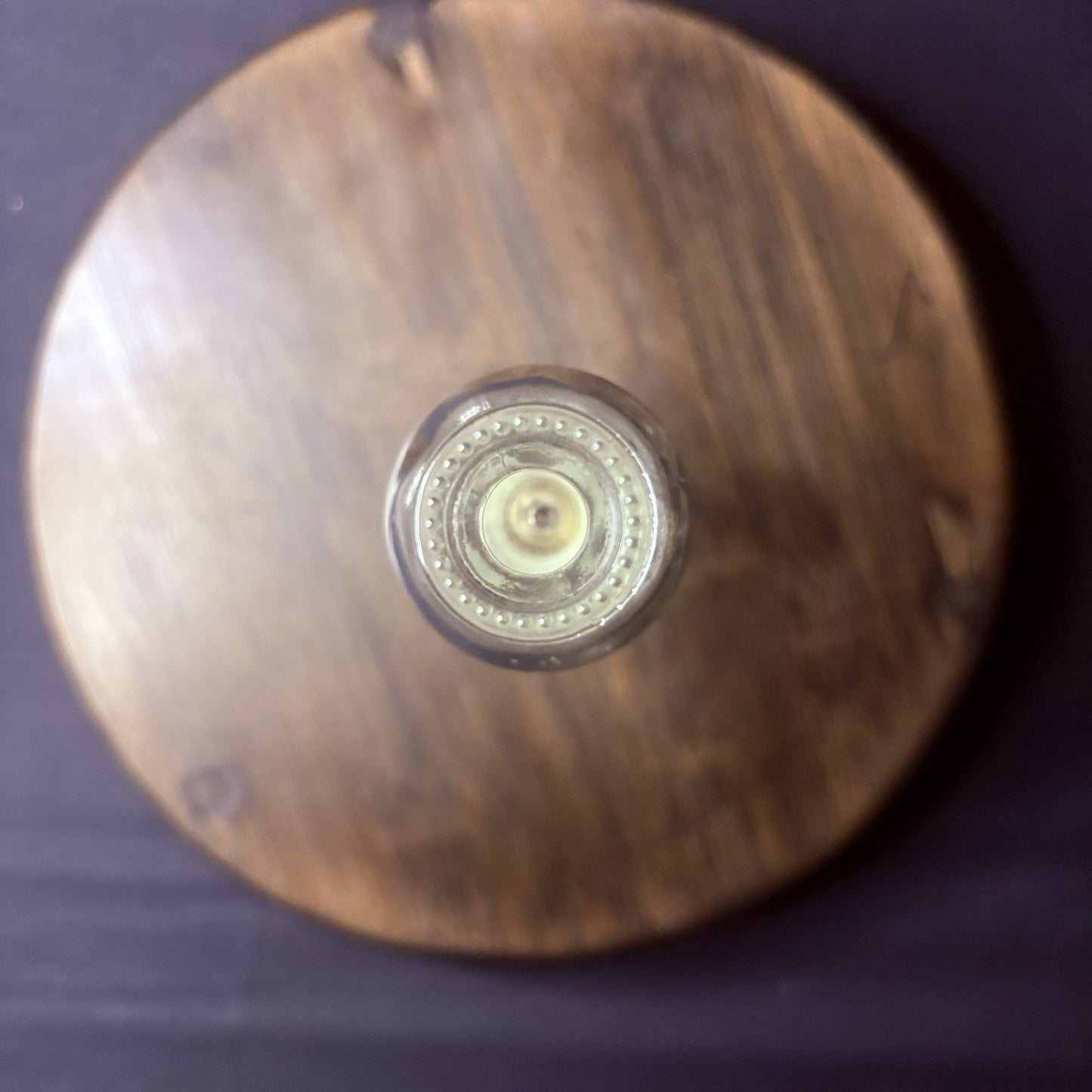 VTG Miniature Hurricane Oil Lamp, Thick Glass Octagon Base - 6.5"1