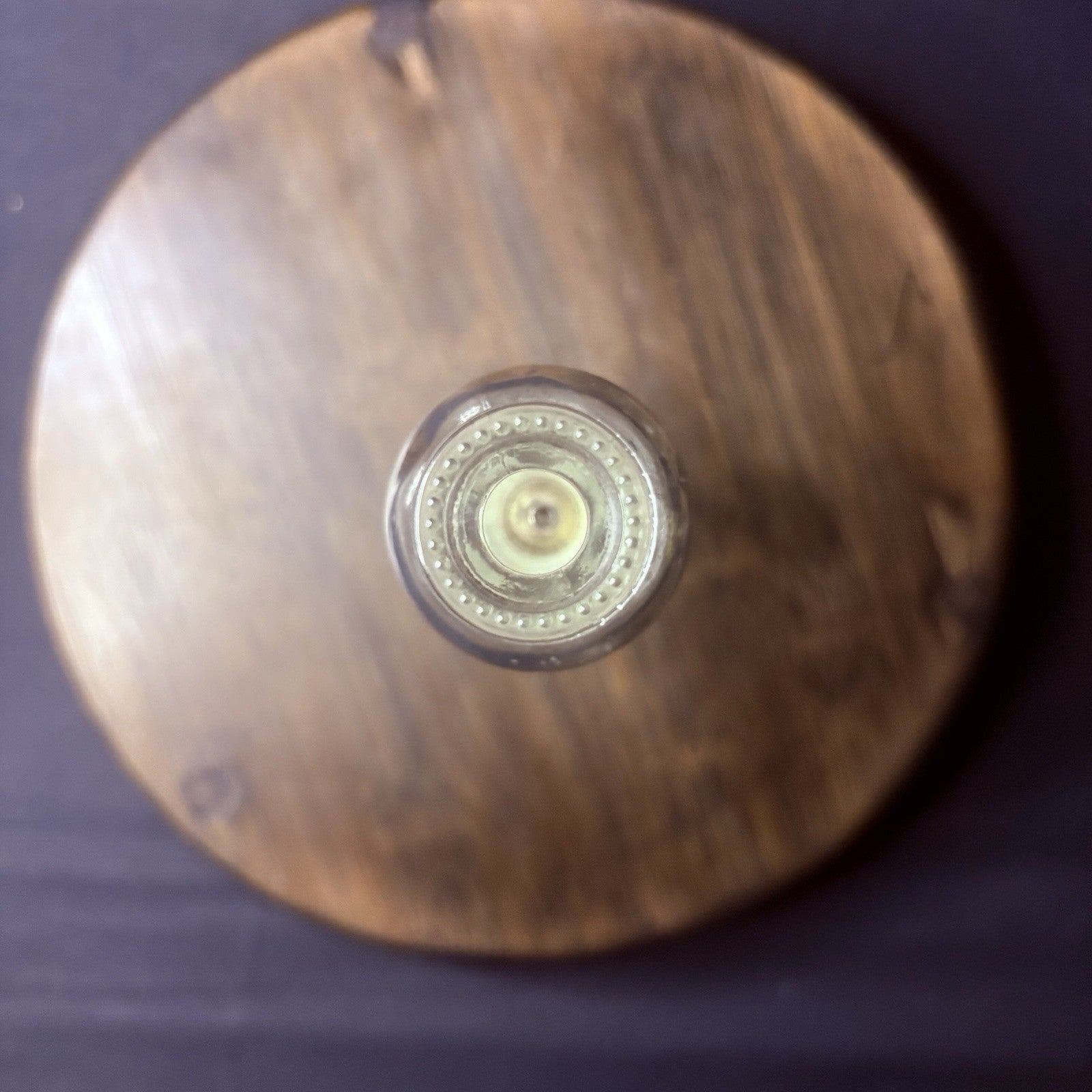 VTG Miniature Hurricane Oil Lamp, Thick Glass Octagon Base - 6.5"1