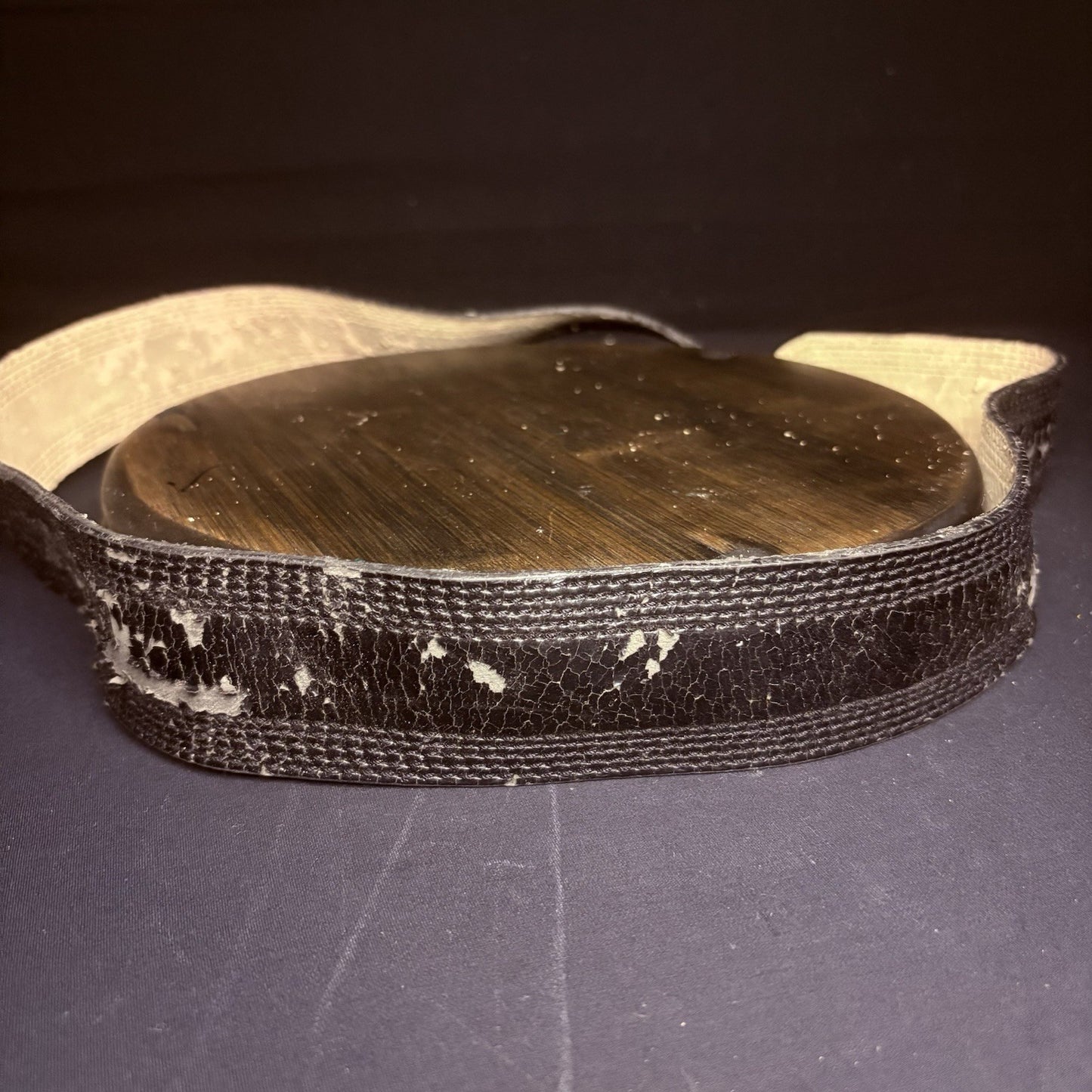 Distressed Worn Medium Leather Belt Black Duty Belt 30"32" Waist4