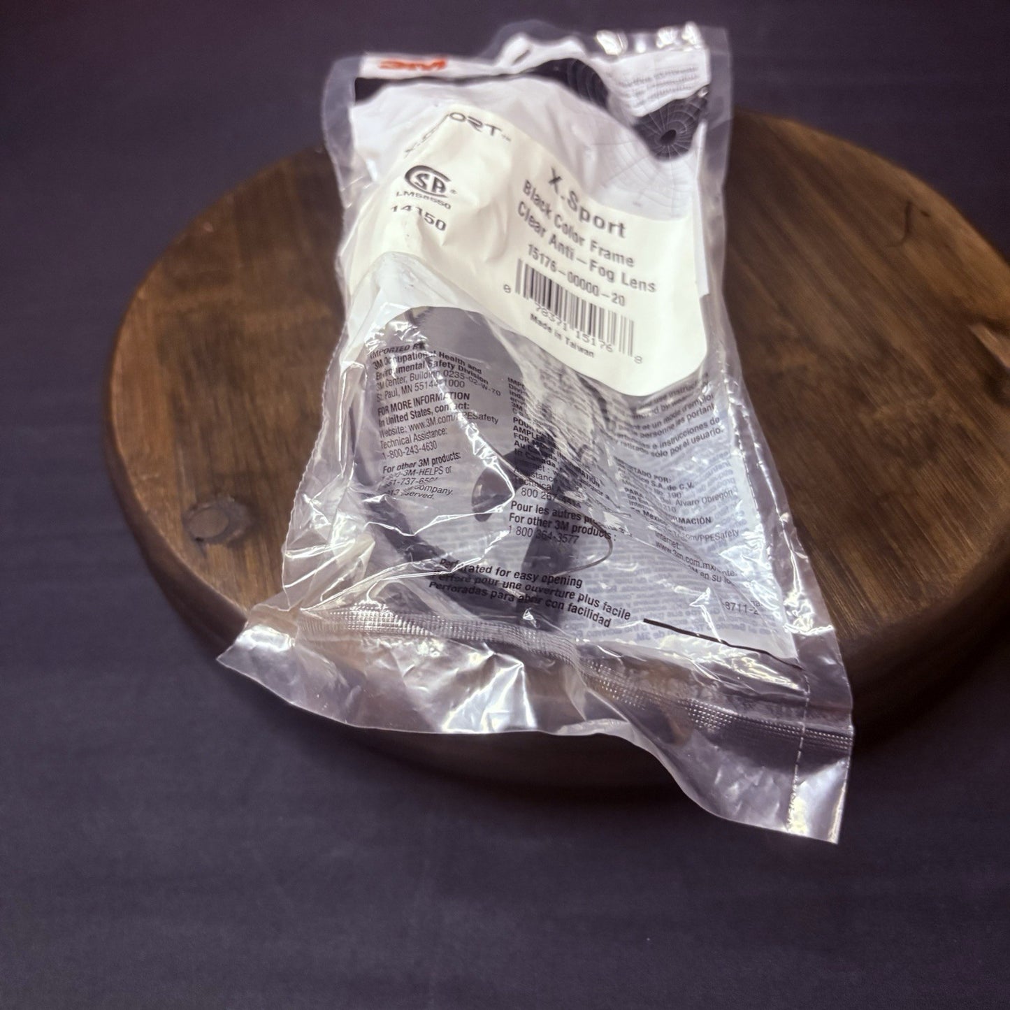 3M X-Sport Safety Glasses Anti-Fog Black Frame ANSI Z87+9