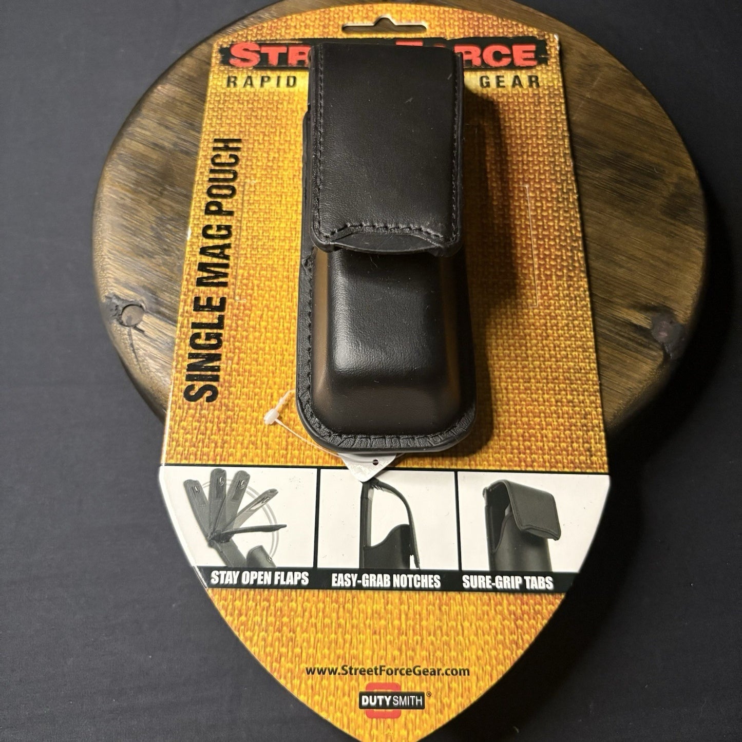 Leather Magazine Carrier ~Spring Loaded~ Pouch  .40, .357, 9mm Rapid Deployment7