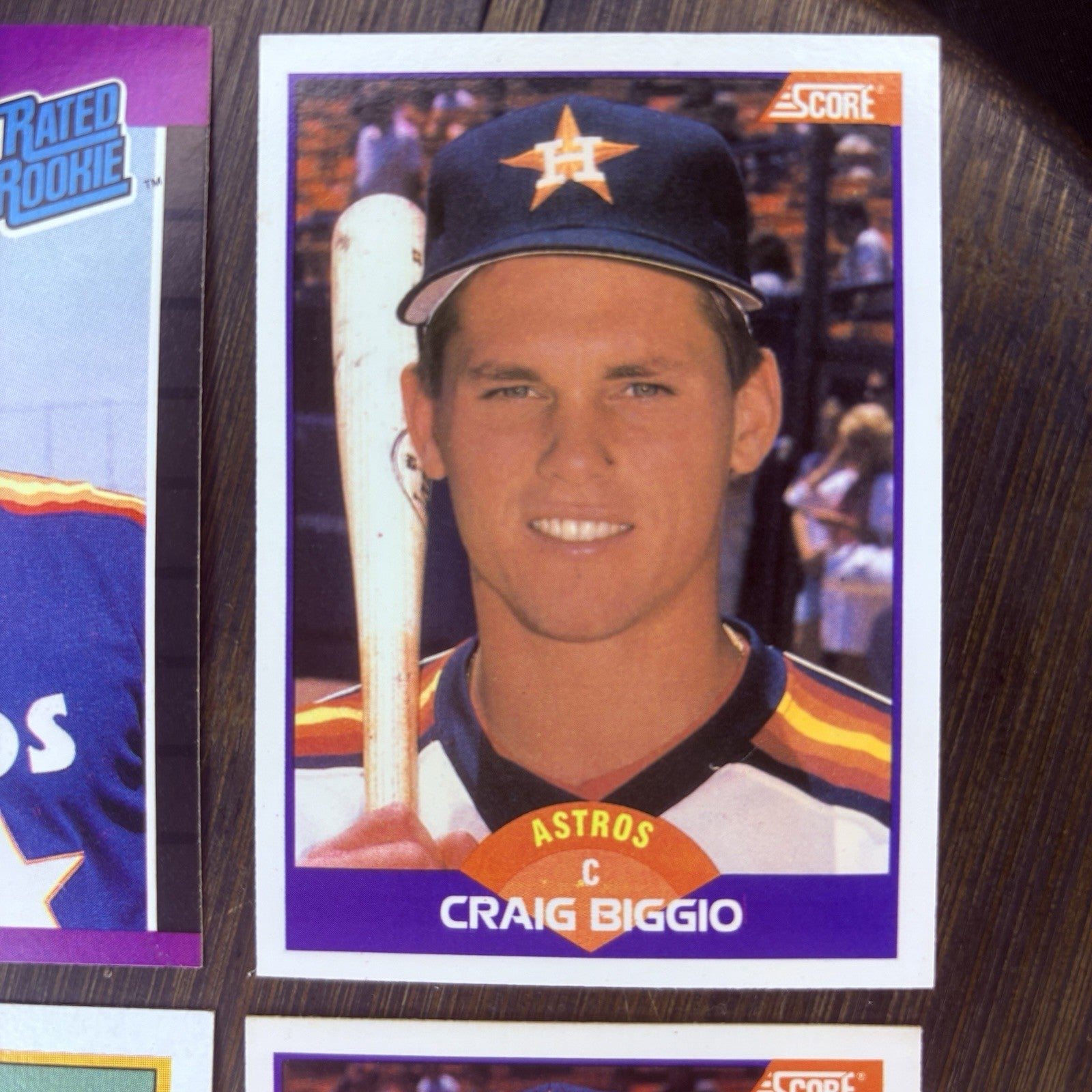 1989 Astros Craig Biggio & Cameron Drew Rookie (4) High Grade Trading Cards4