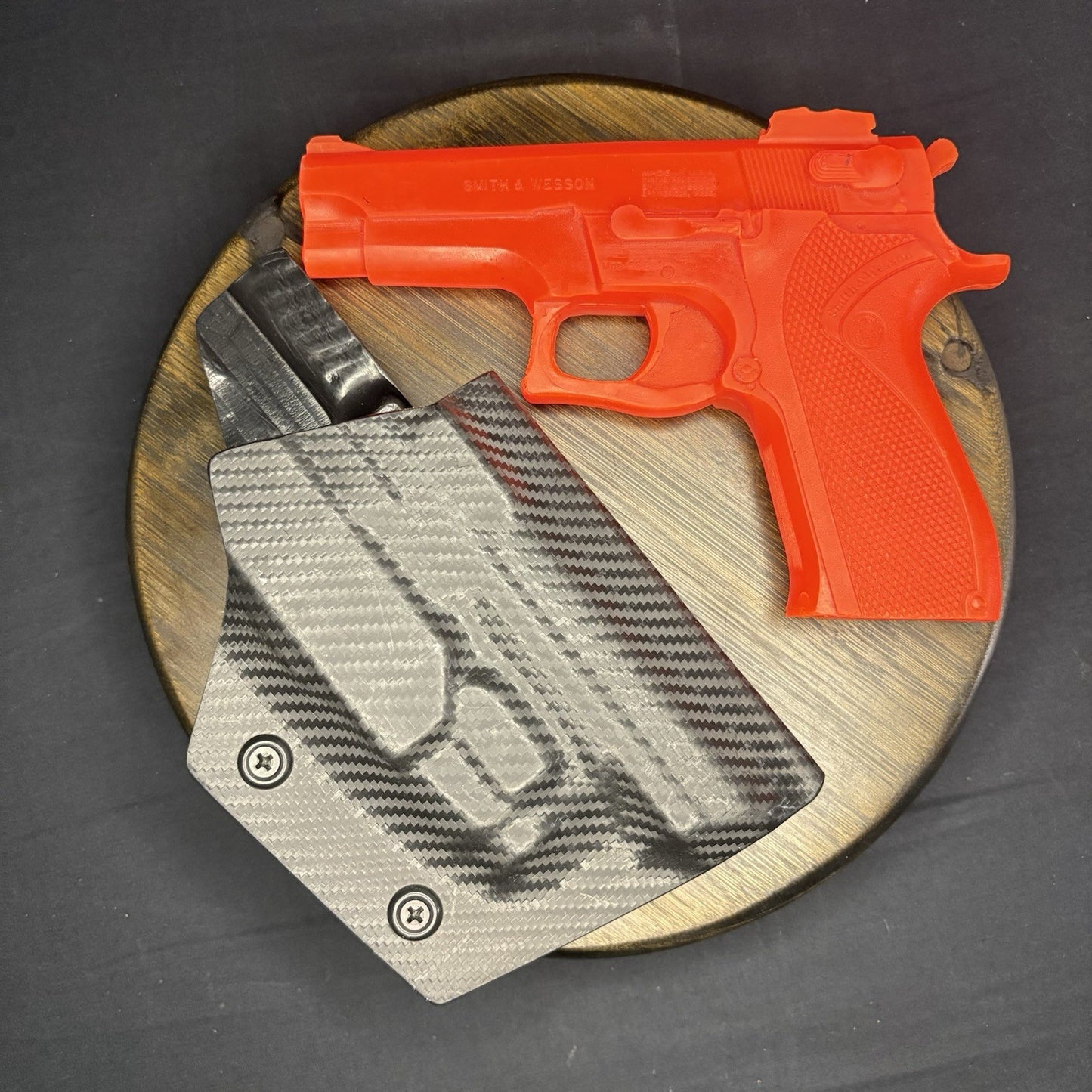 S&W 5906 Holster w/Flashlight Carbon Fiber Smith and Wesson 5906 No Clip Or Loop5