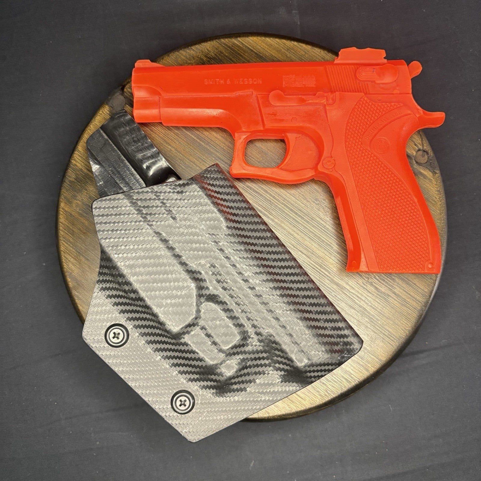 S&W 5906 Holster w/Flashlight Carbon Fiber Smith and Wesson 5906 No Clip Or Loop5