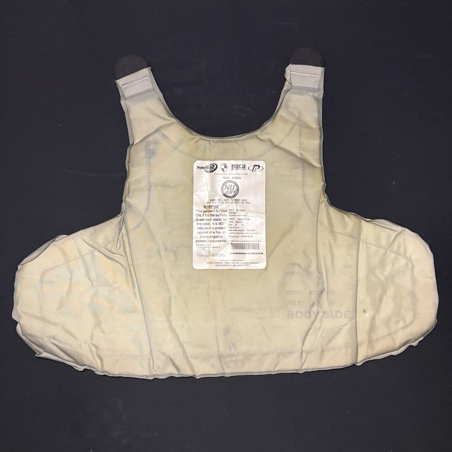 PB Armor Bullet Proof Vest 3A (IIIA) Size XL Short AXBIIIA ~2020~ Ballistic Vest8