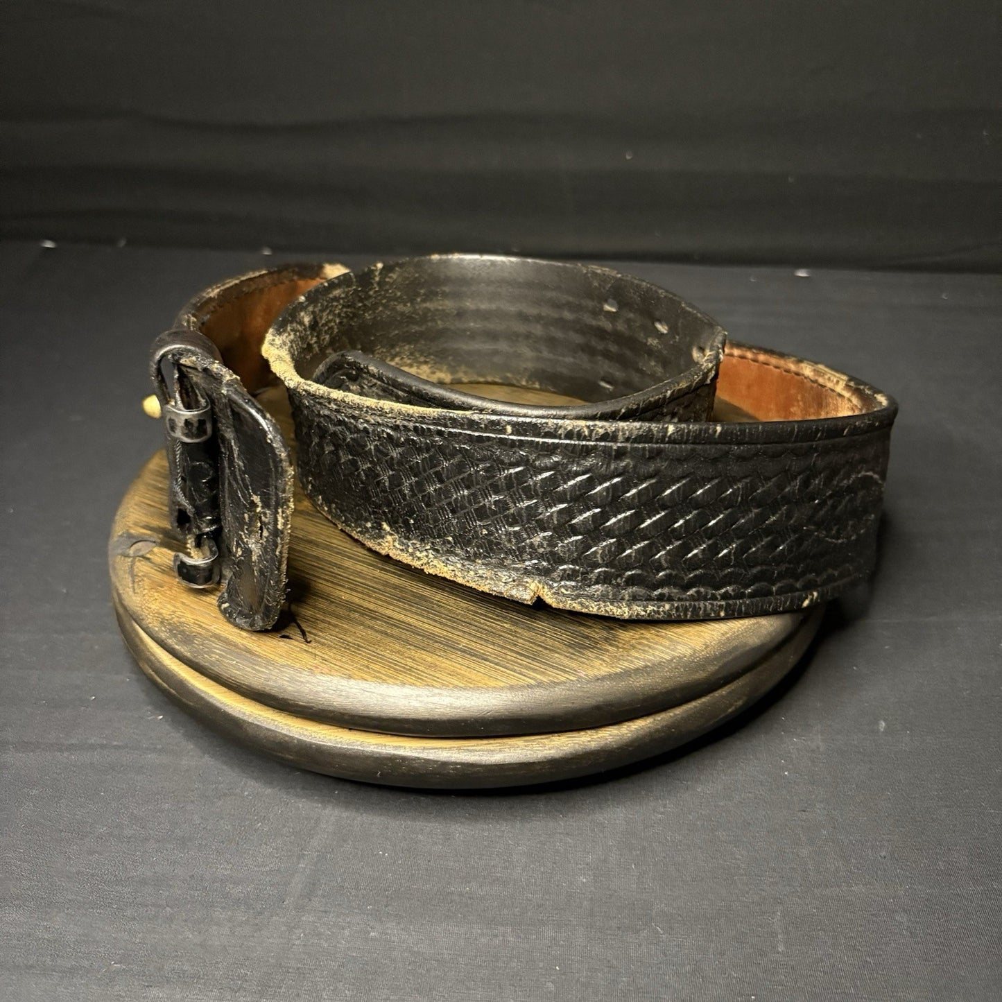 Dutyman Leather Duty Belt 38” Black Basket Weave7