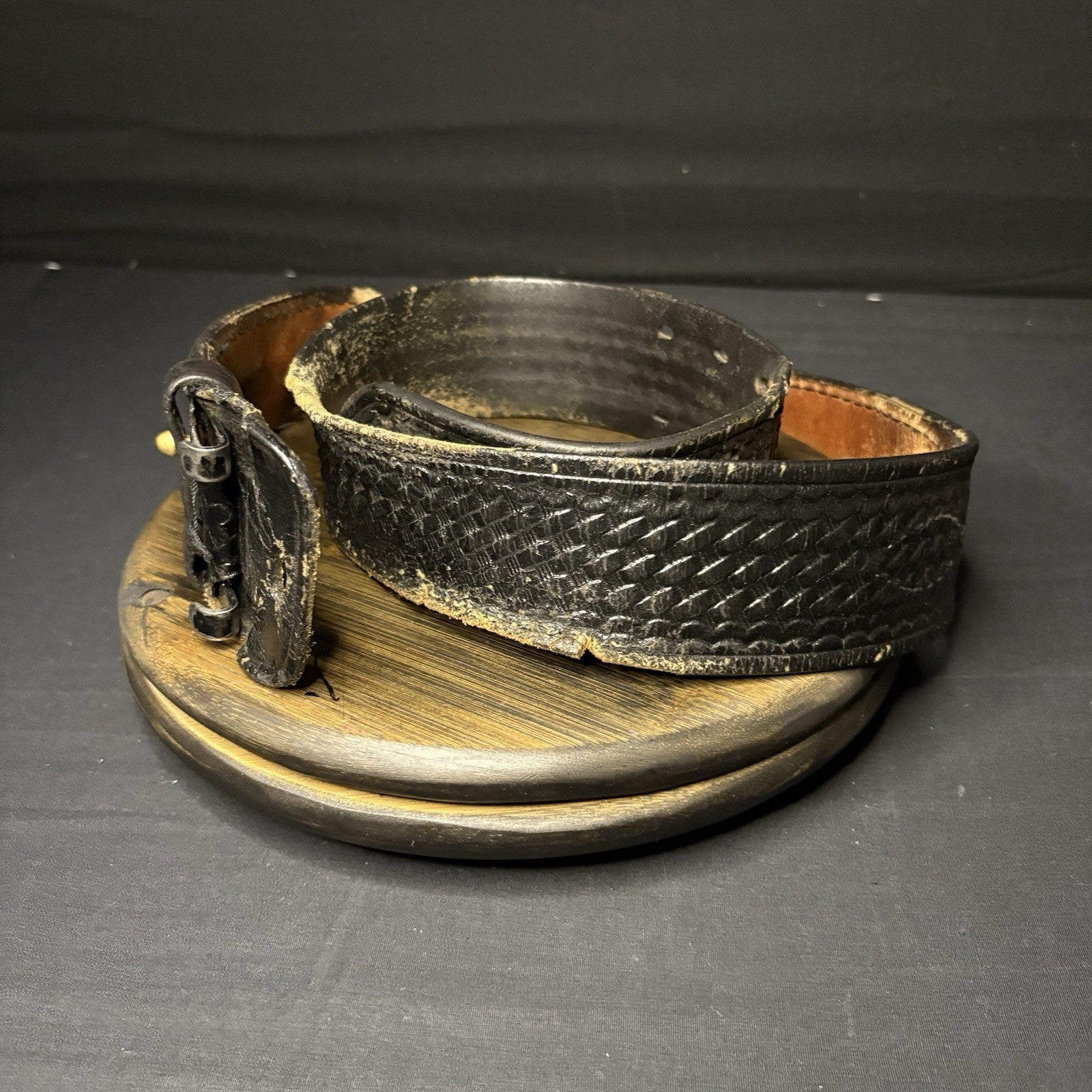 Dutyman Leather Duty Belt 38” Black Basket Weave7