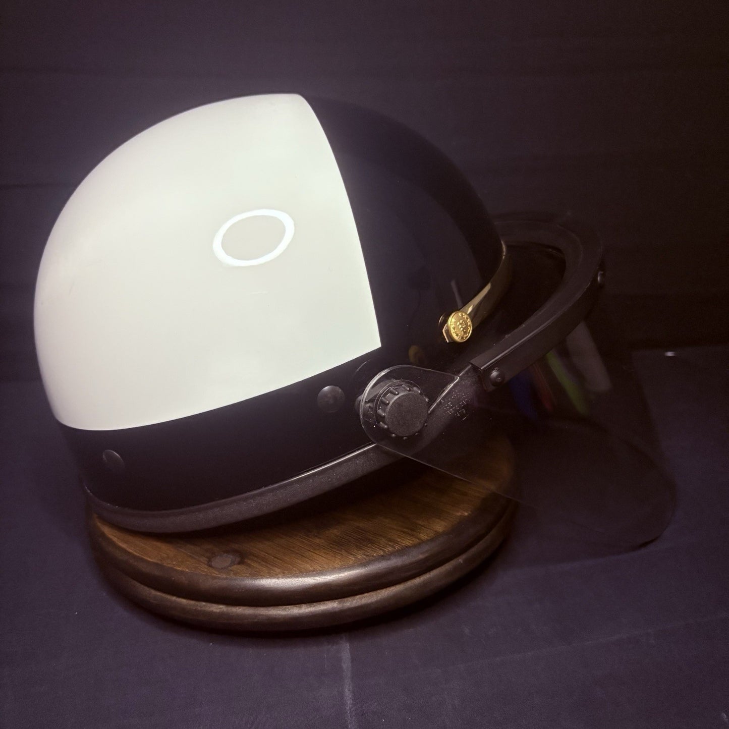 VTG Police Riot Motorcycle Helmet Black & White Size 6 7/8 with Z87 Face Shield12