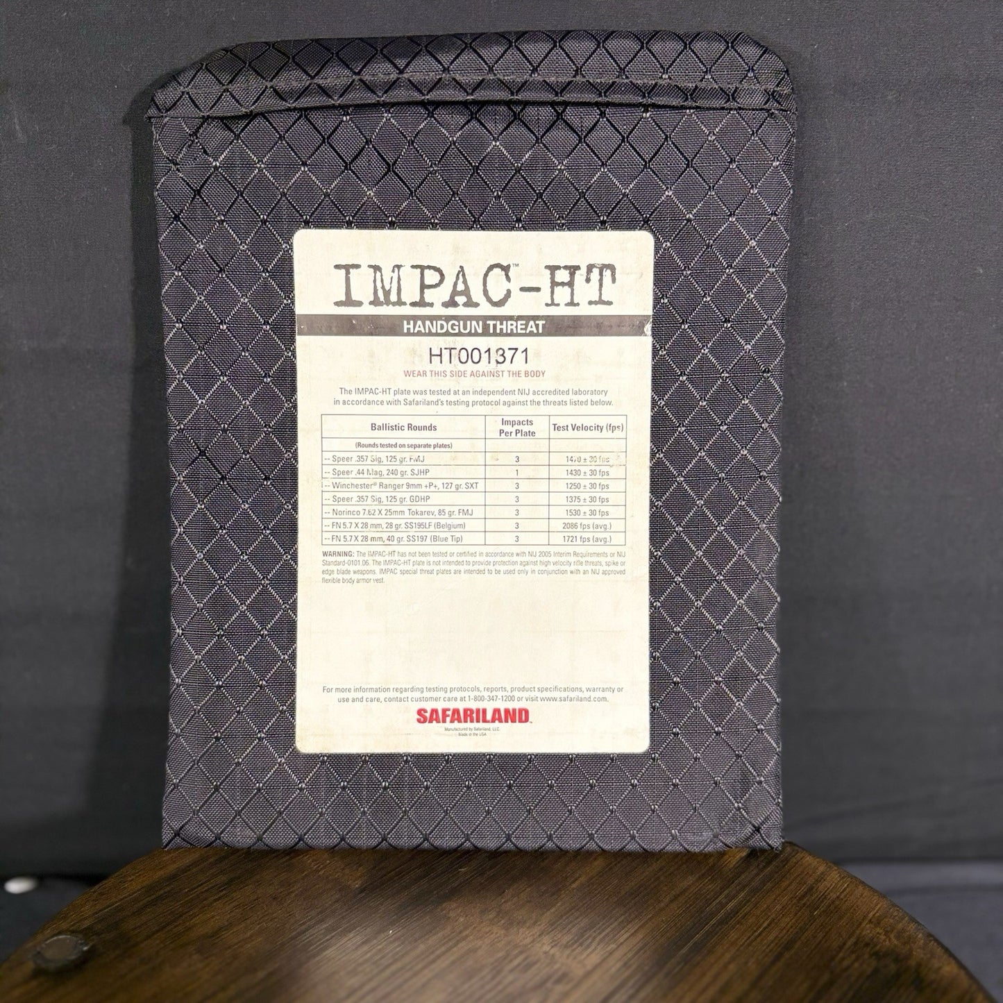 Protech Level 3a / IIIa Hard Plate 9” X 7” IMPAC HT Special Threat Plate10