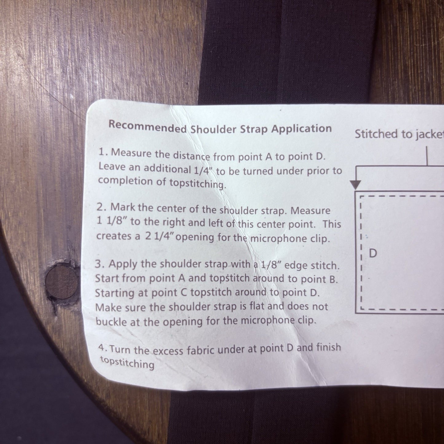 Sew-In Shoulder Straps For Jacket 3