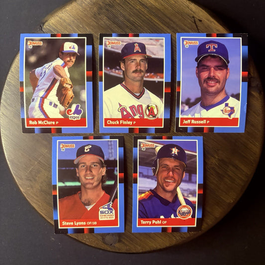 Donruss 1988 High Grade Cards #529, #530, #531, #532, #533 MLB Baseball (Lot 5)0