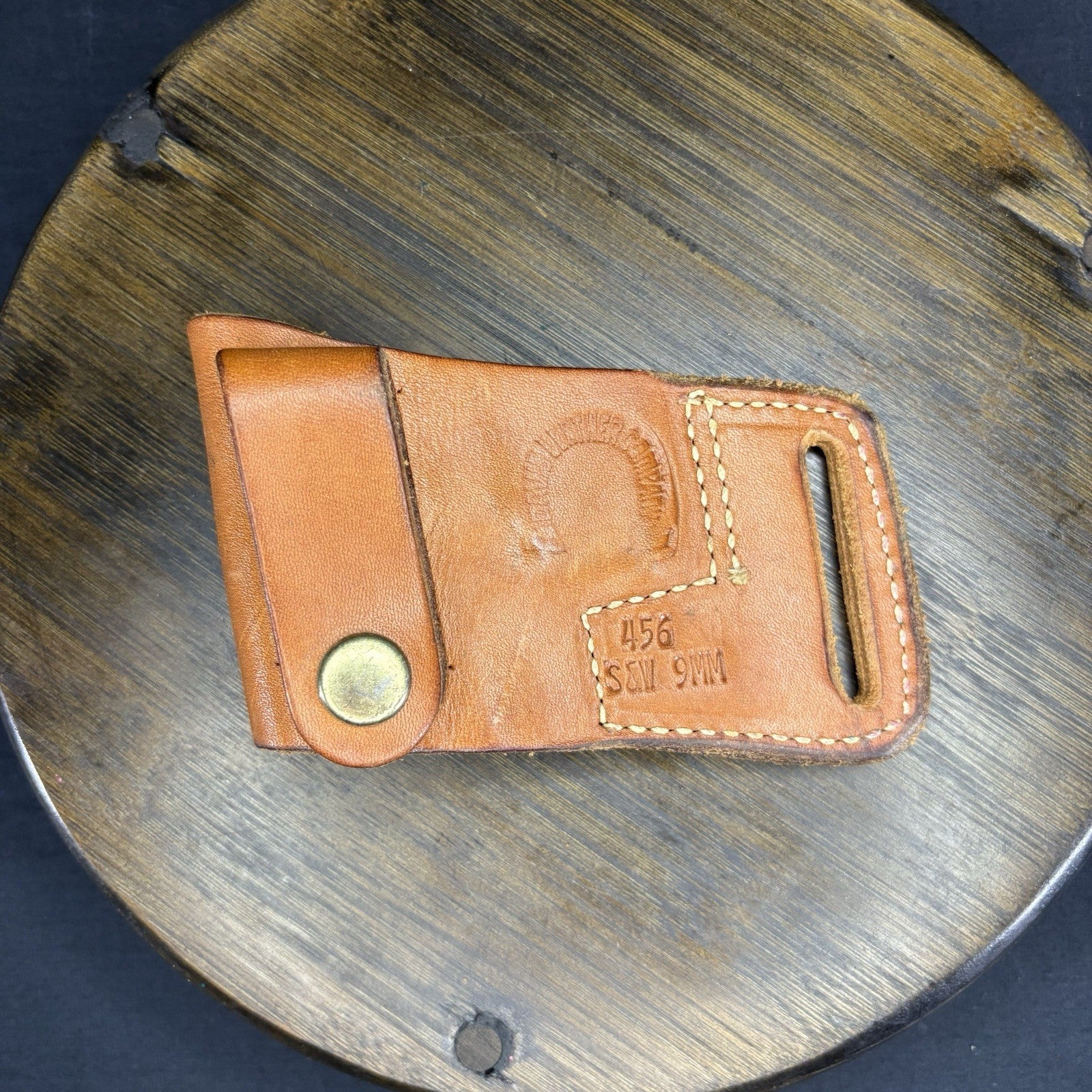 Yaqui 456 Holster For S&W 9mm Davis Leather Company, Firing Grip From Draw!1