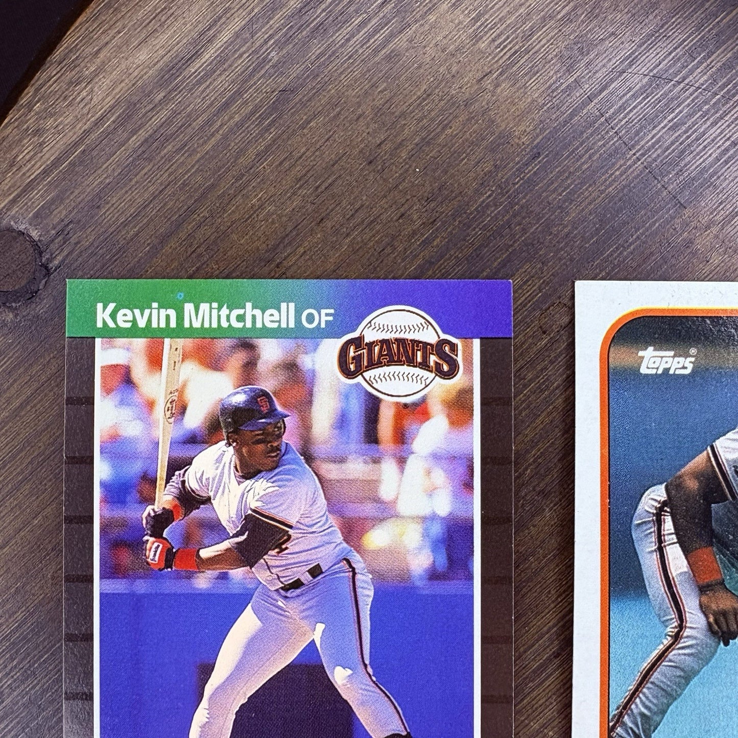 1989 Donruss Kevin Mitchell #485 ERROR Card (No Dot INC) & (2) Topps #1899