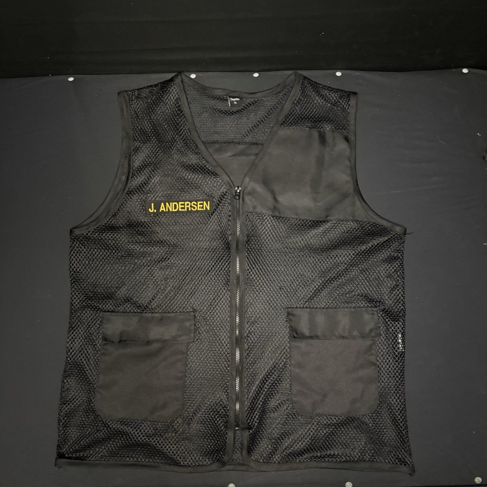 Authentic Police Chaplain Vest Black Mesh With Pockets RARE1
