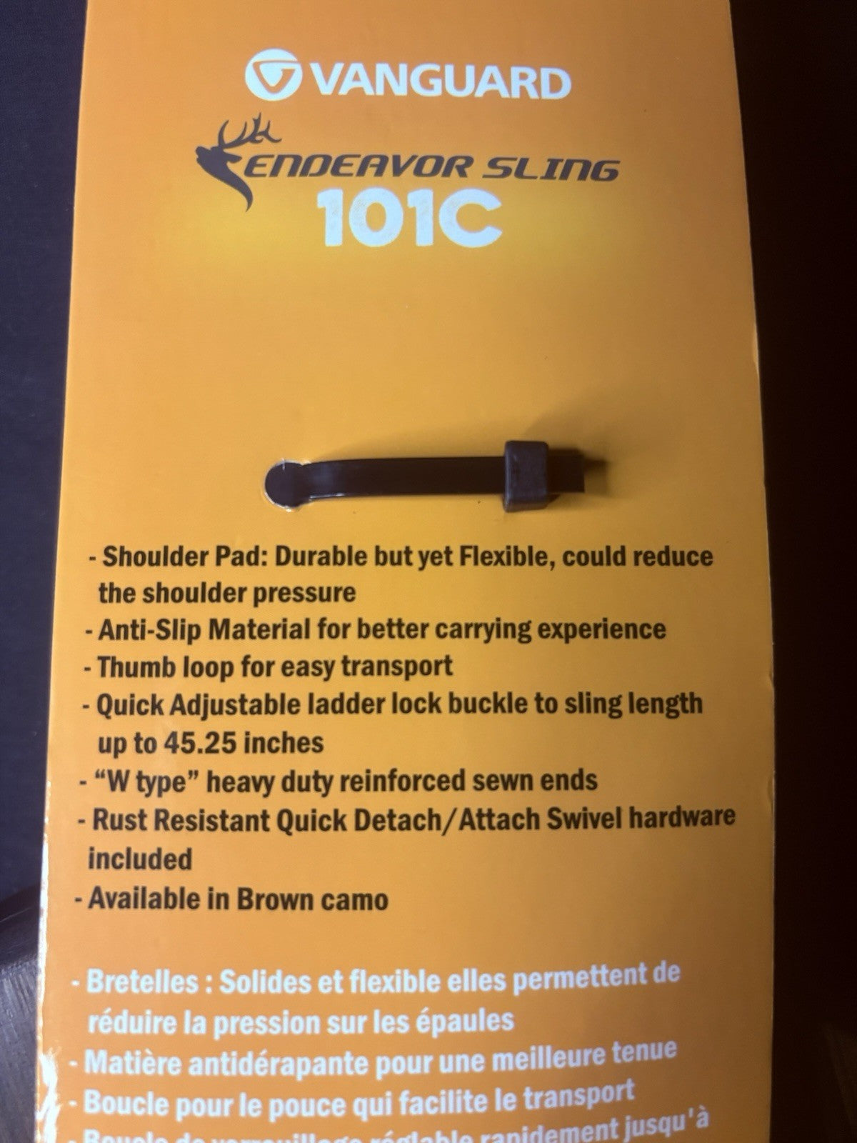 Vanguard Camouflage Rifle Sling 2 Point Swivel Neoprene & Nylon, Endeavor 101C3