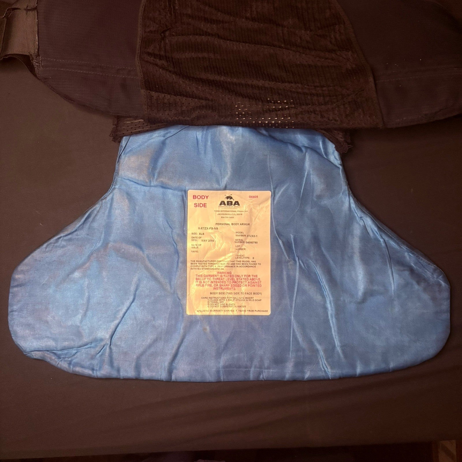 American Body Armor Bullet Proof Vest Level II (2) Size Medium NICE6