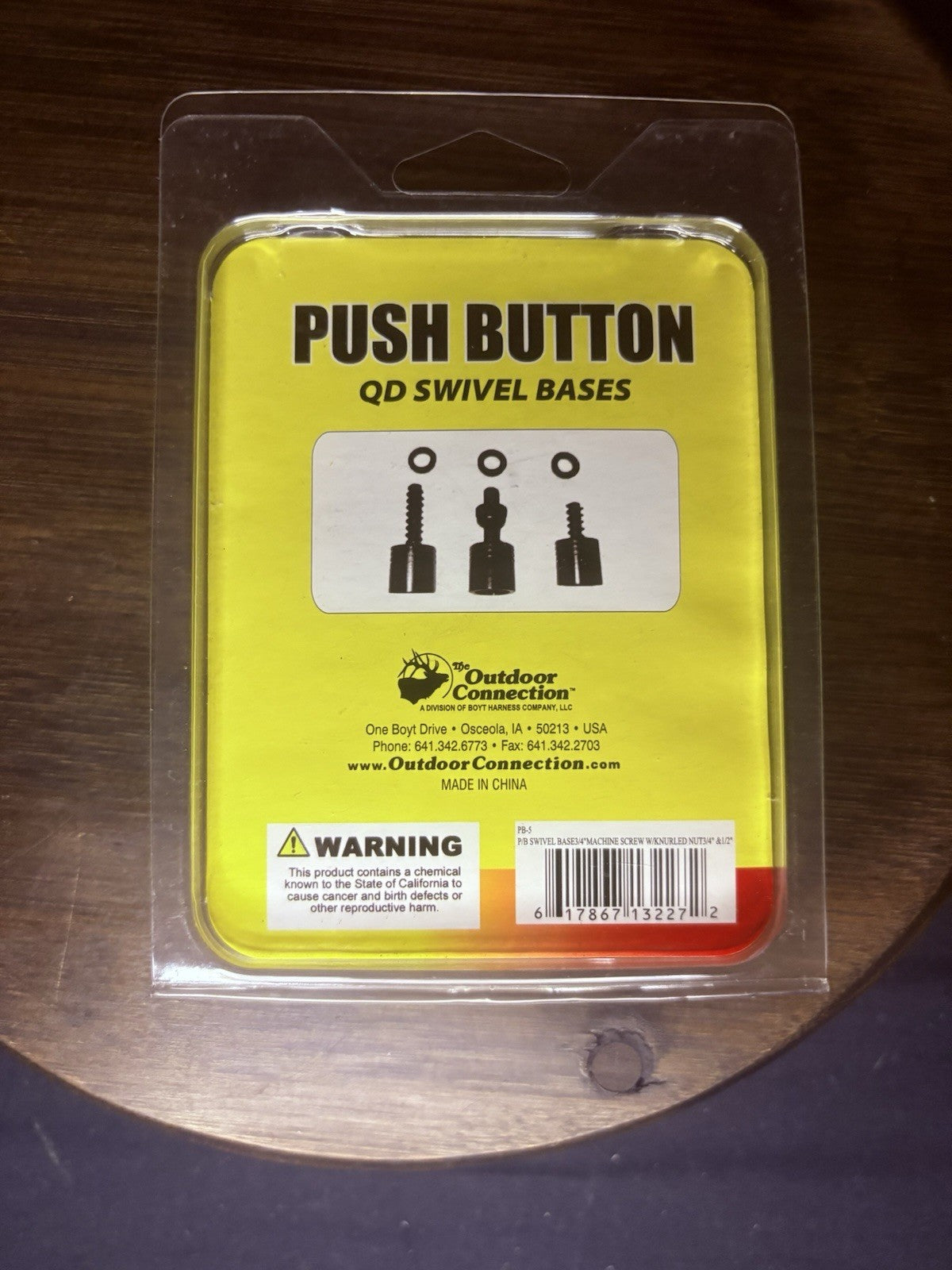 Outdoor Connection Push Button QD Swivel Bases Pack Of (3) For Wood Stock Rifles2