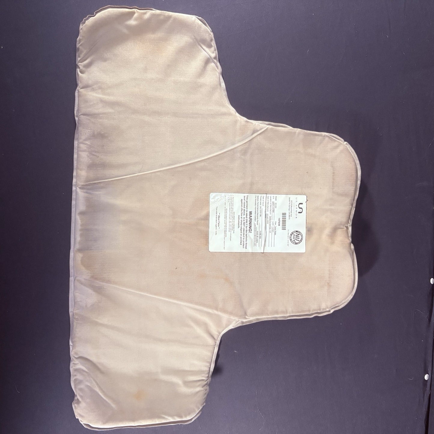 US Armor Bullet Proof Vest IIIA (3A) Size Large 2022 w/ Trauma Plate Concealable12