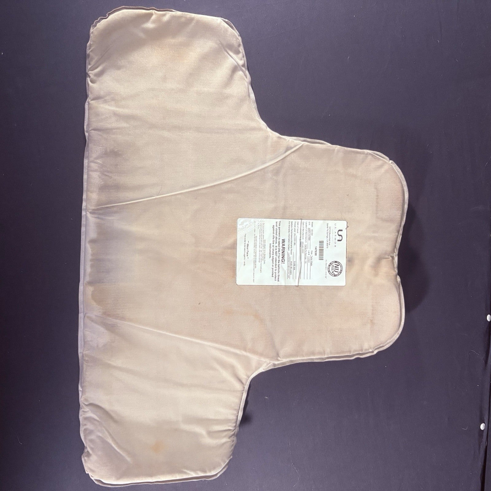 US Armor Bullet Proof Vest IIIA (3A) Size Large 2022 w/ Trauma Plate Concealable12