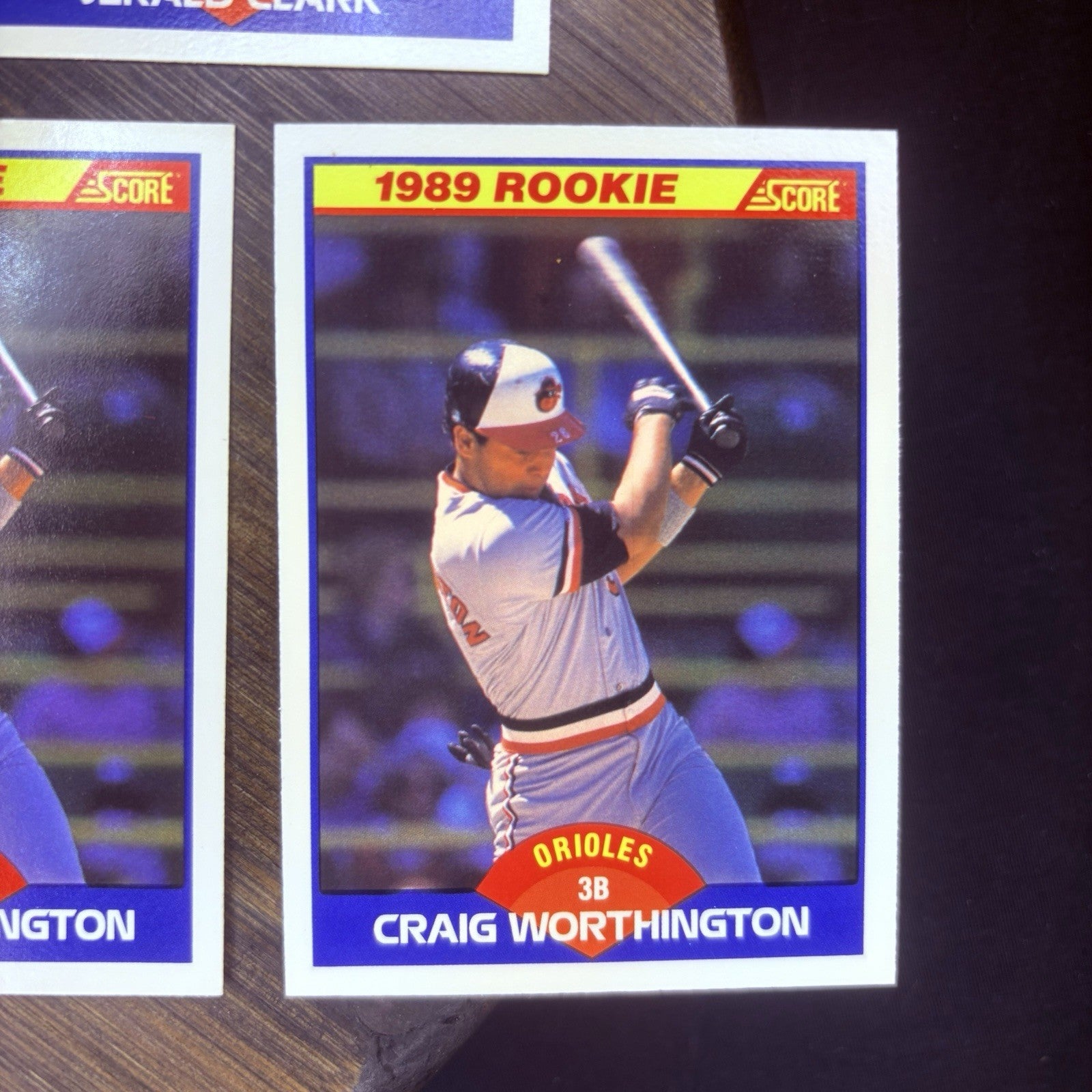 (Lot Of 7) 1989 Score Rookie Cards #644 Jerald Clark, #628 Charlie Hayes, #6365