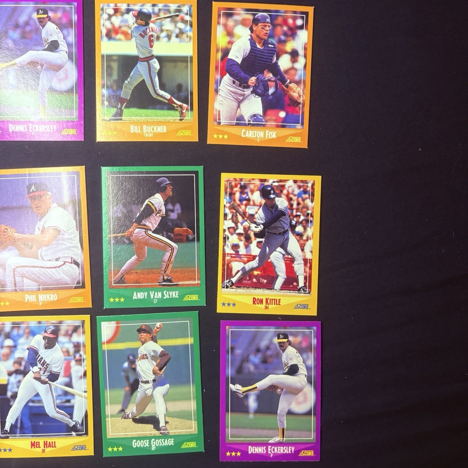 1988 Score High Grade Baseball Card Lot Of (21) NM Cards4