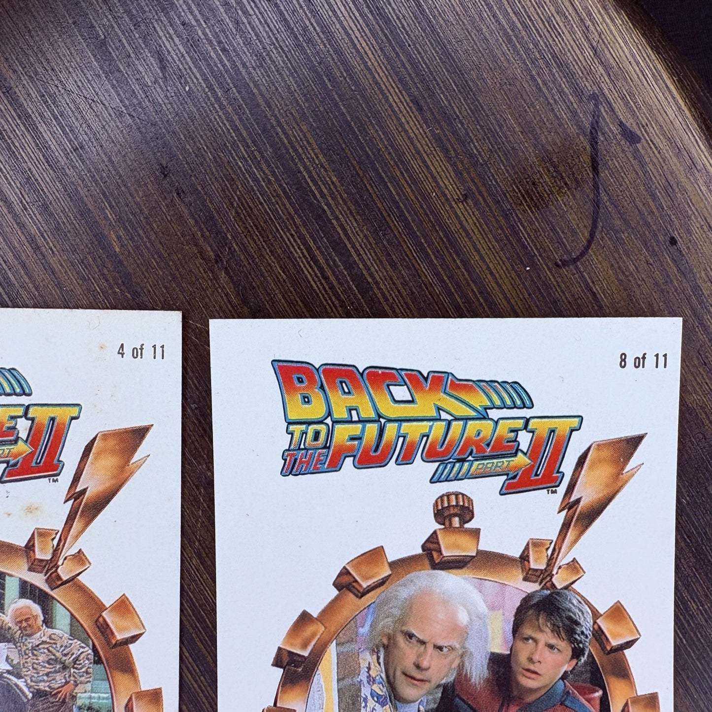 (Lot Of 3) 1989 Topps Back to the Future 2 Sticker Trading Cards #6, #4, #87