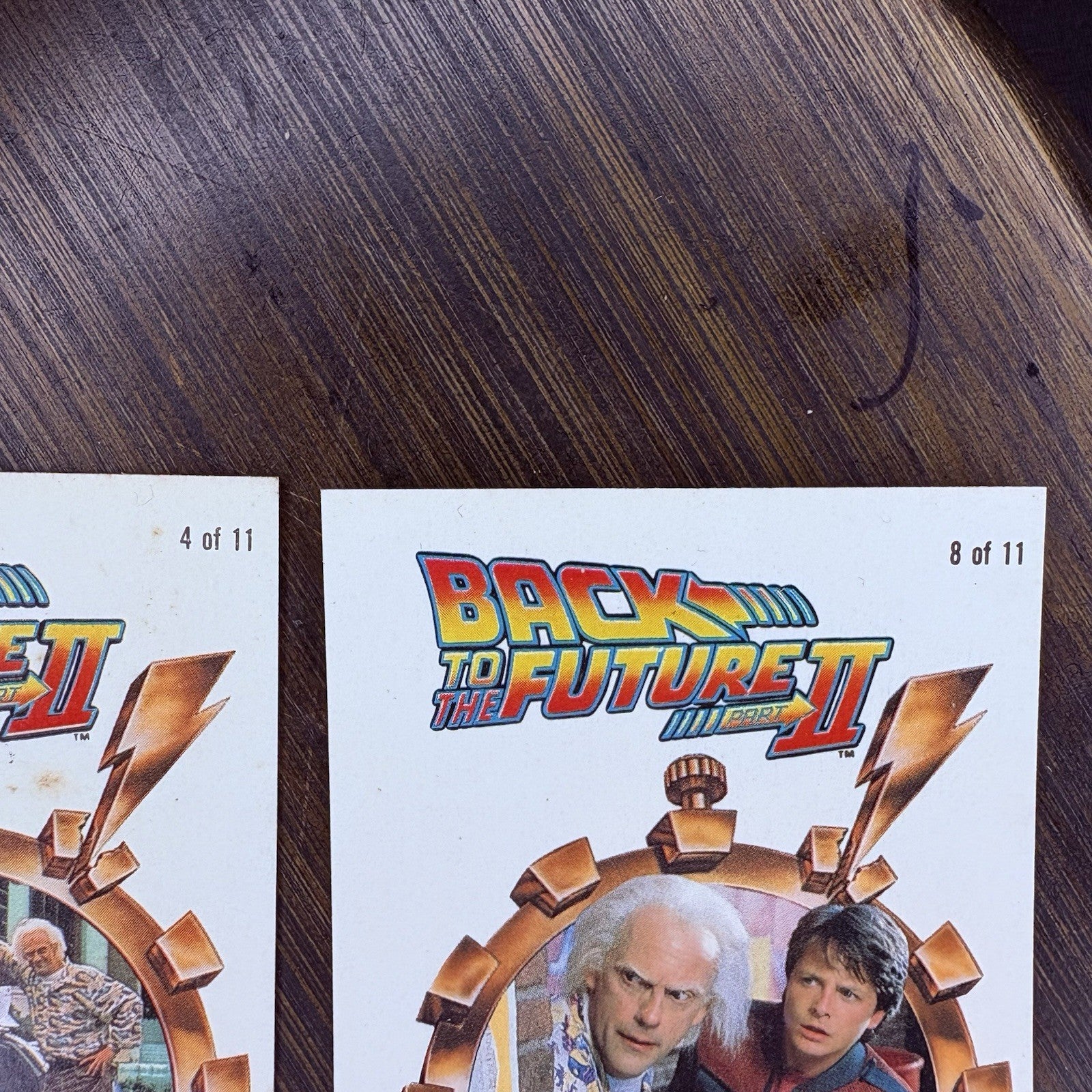 (Lot Of 3) 1989 Topps Back to the Future 2 Sticker Trading Cards #6, #4, #87