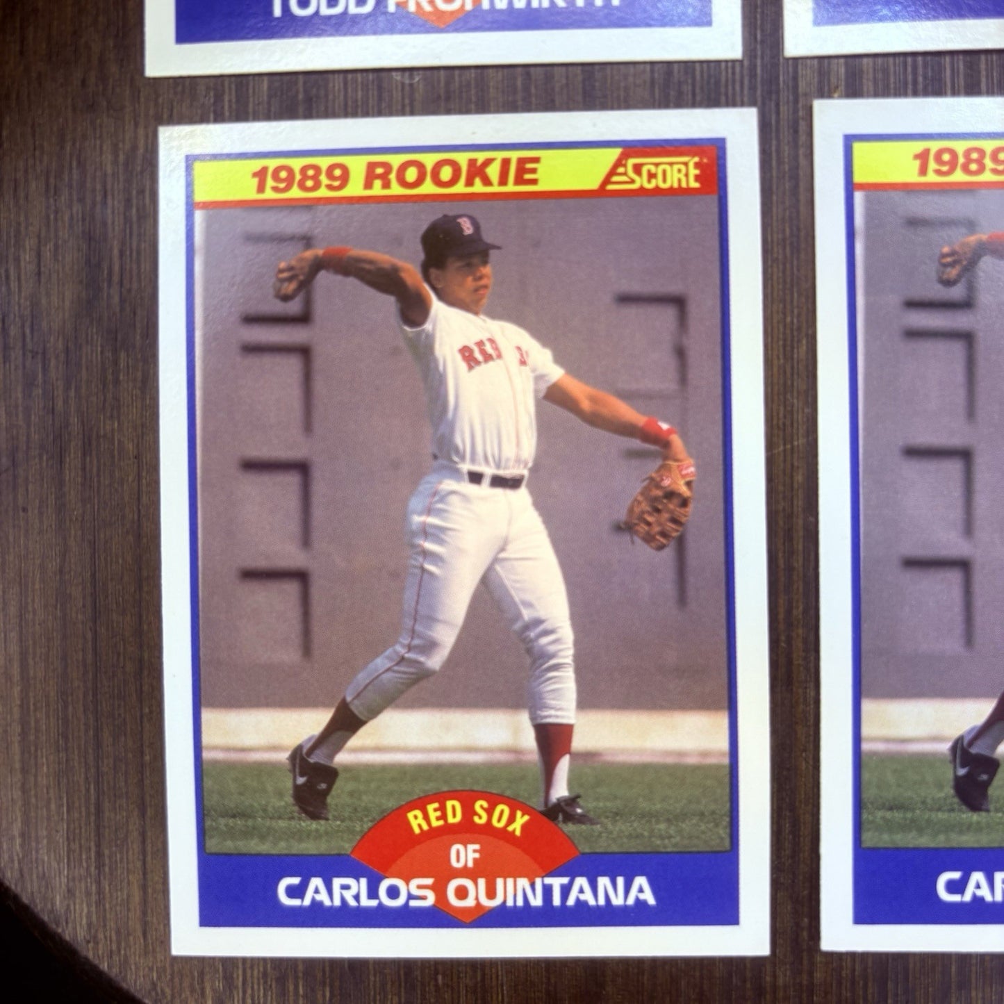 (2) 1989 Score Todd Frohwirth ROOKIE CARD #647 & (2) 1989 Carlos Quintana #6232
