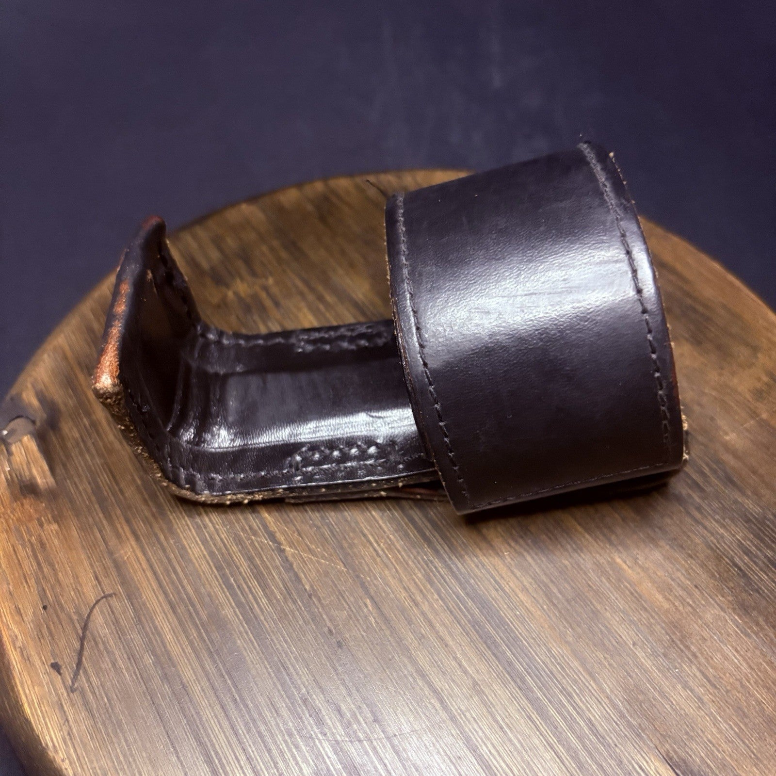 Dutyman Radio Pouch 4111 Plain Leather Steel Based Black Case, Holder2