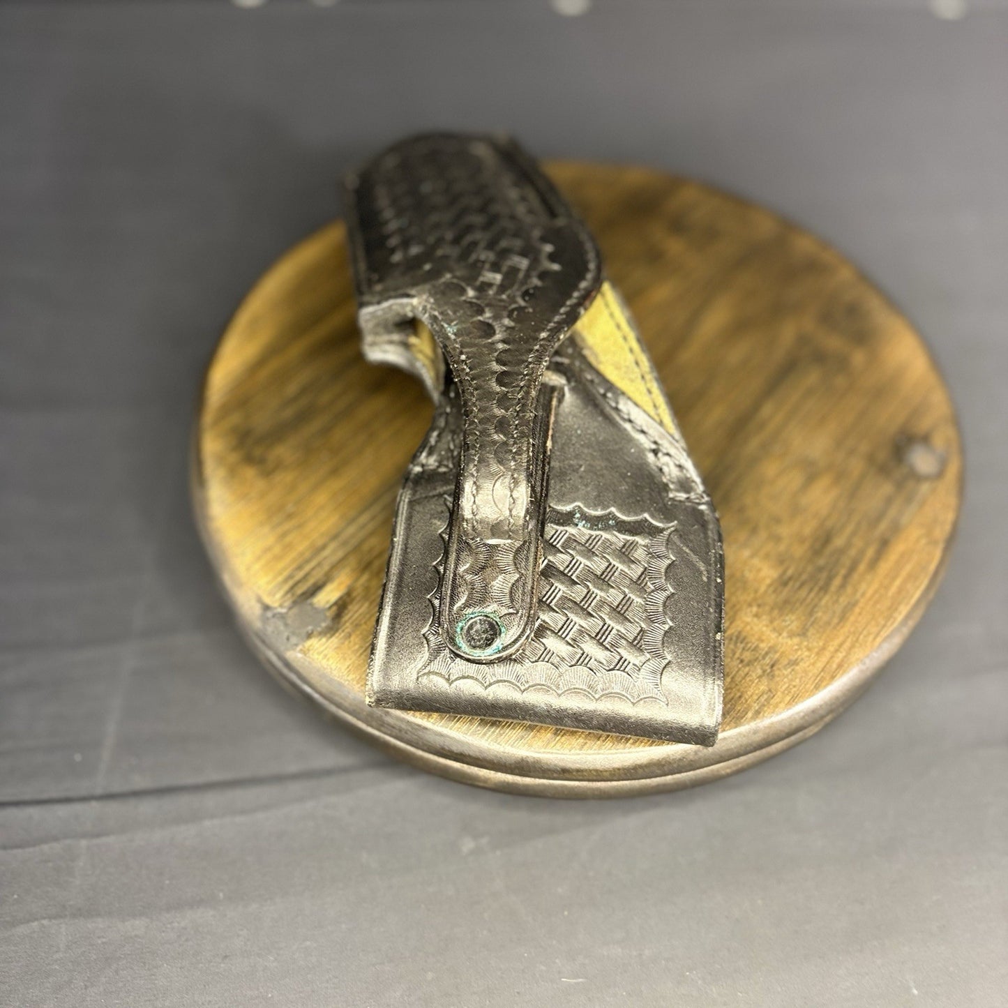 Safariland #55 Black Basket Weave Holseter For Colt C Pistols Snap Closure5