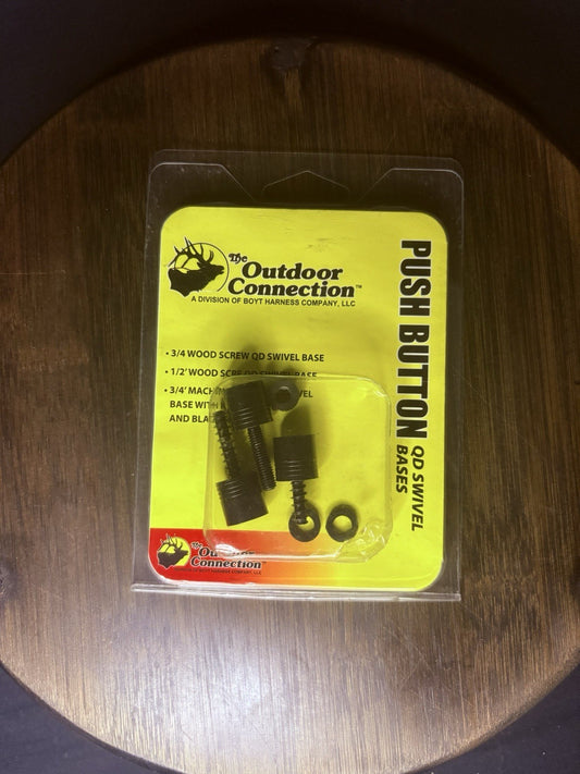 Outdoor Connection Push Button QD Swivel Bases Pack Of (3) For Wood Stock Rifles0