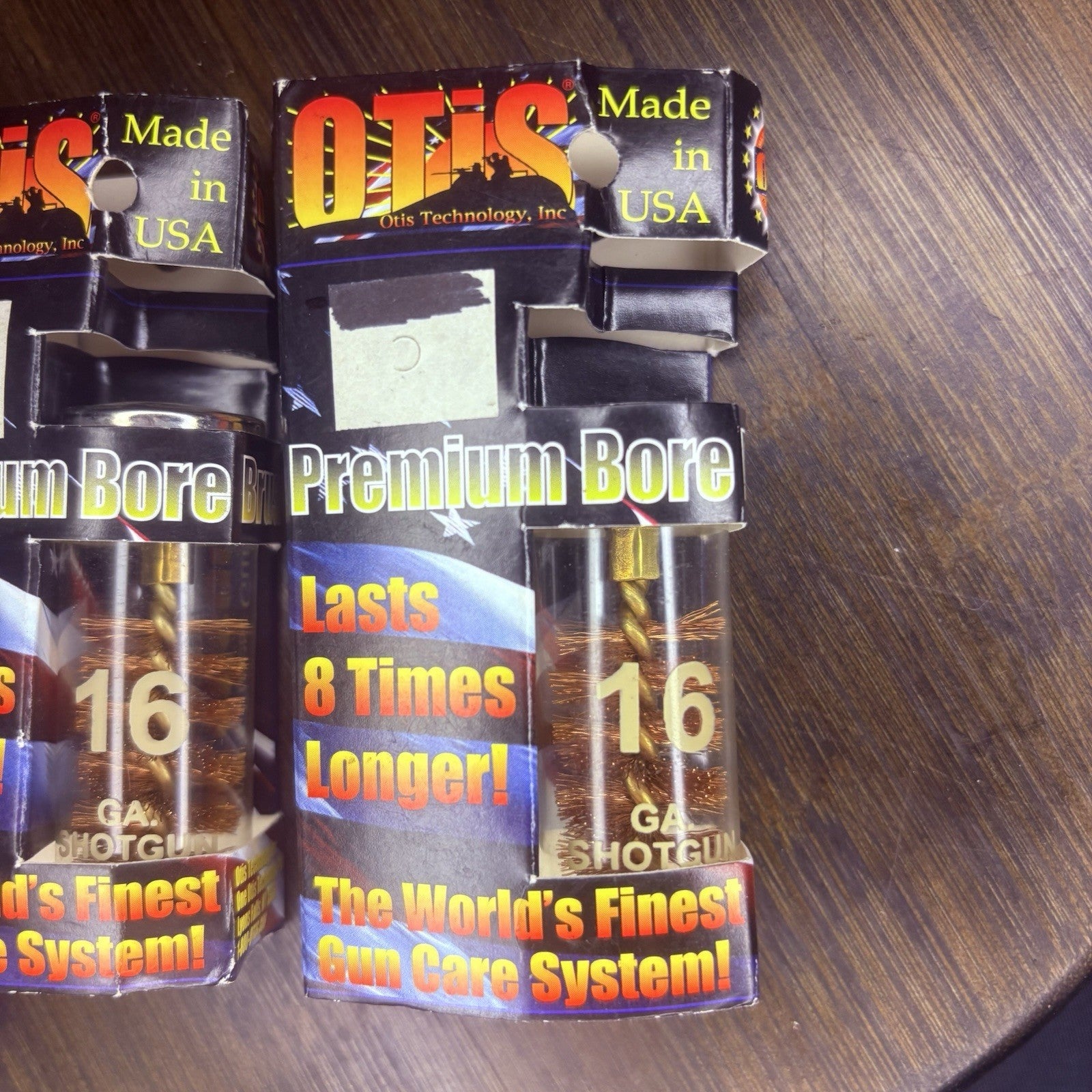 (2)OTIS Brass Premium Bore Brush 16 GAUGE Shotgun Cleaning Brush Lasts 8X Longer3