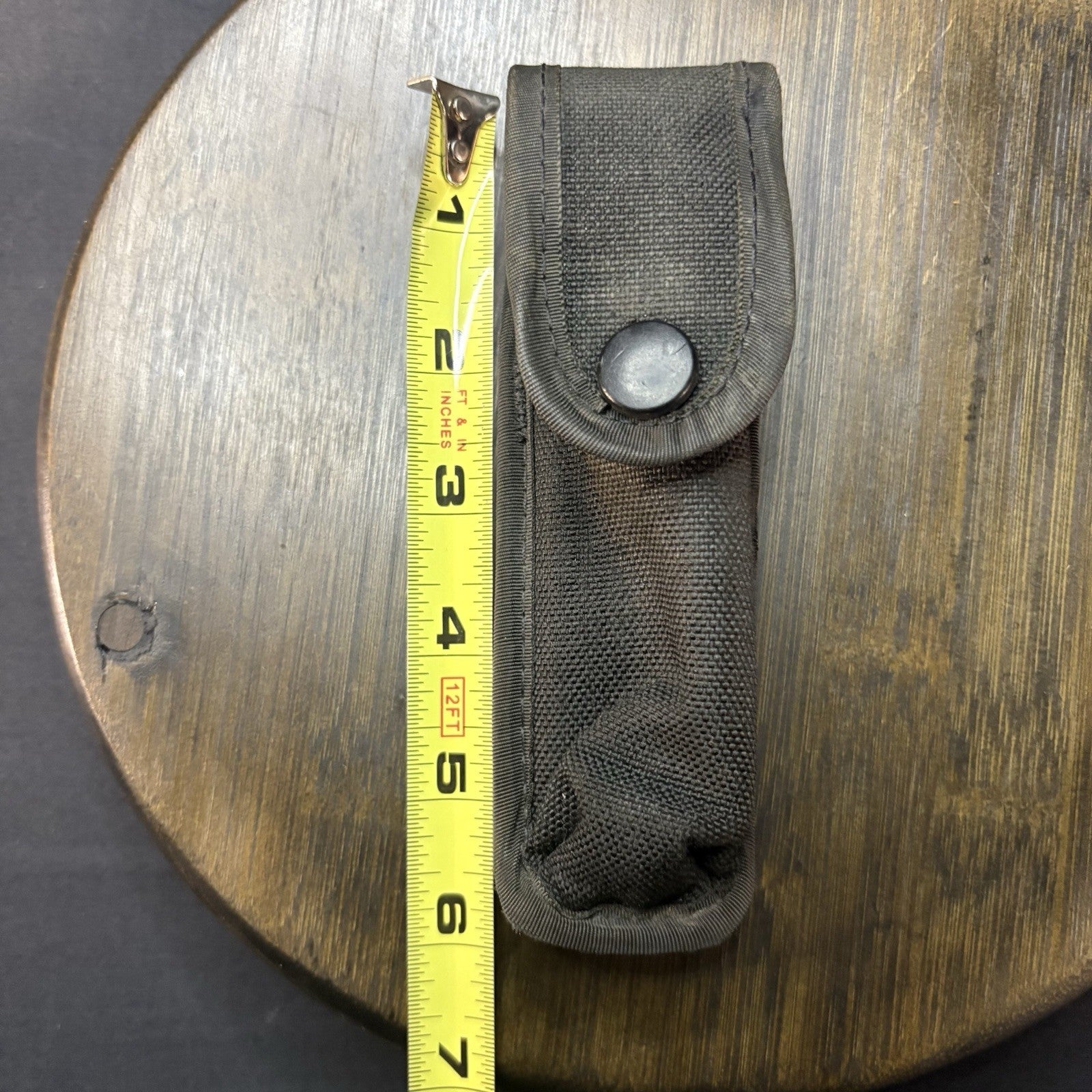 Uncle Mikes Compact Flashlight Pouch, Duty Belt Gear Black Nylon Case ~ 6”~8