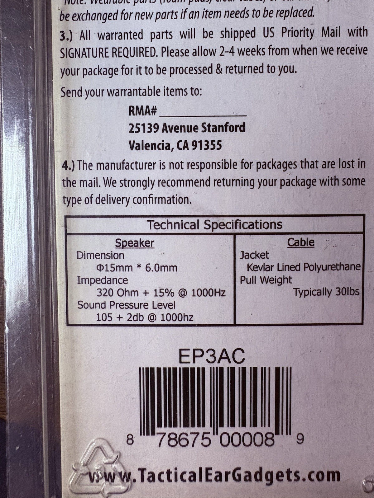 RABBIT 3.5mm Threaded Listen Only Police Earpiece for Motorola XTS Series Radios7