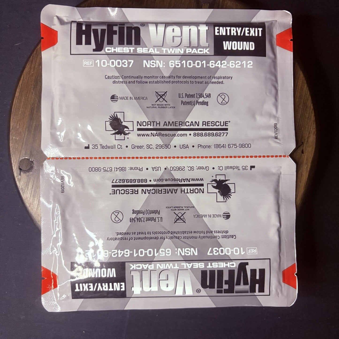 Twin Pack – HyFin Vent Compact Chest Seal (2 Seals Total) | for Entry/Exit0