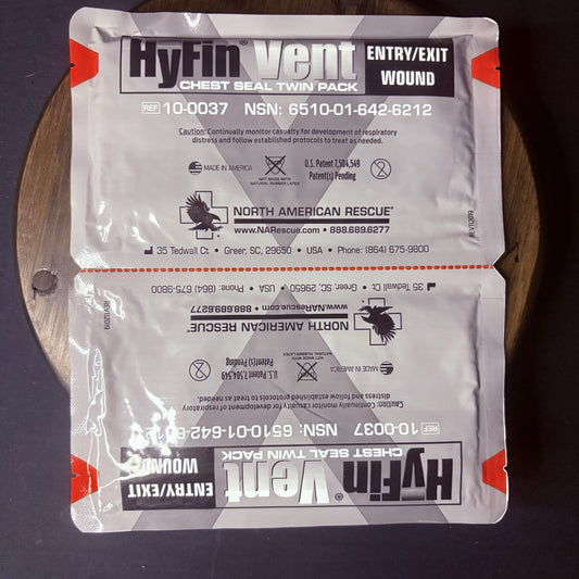 Twin Pack – HyFin Vent Compact Chest Seal (2 Seals Total) | for Entry/Exit0