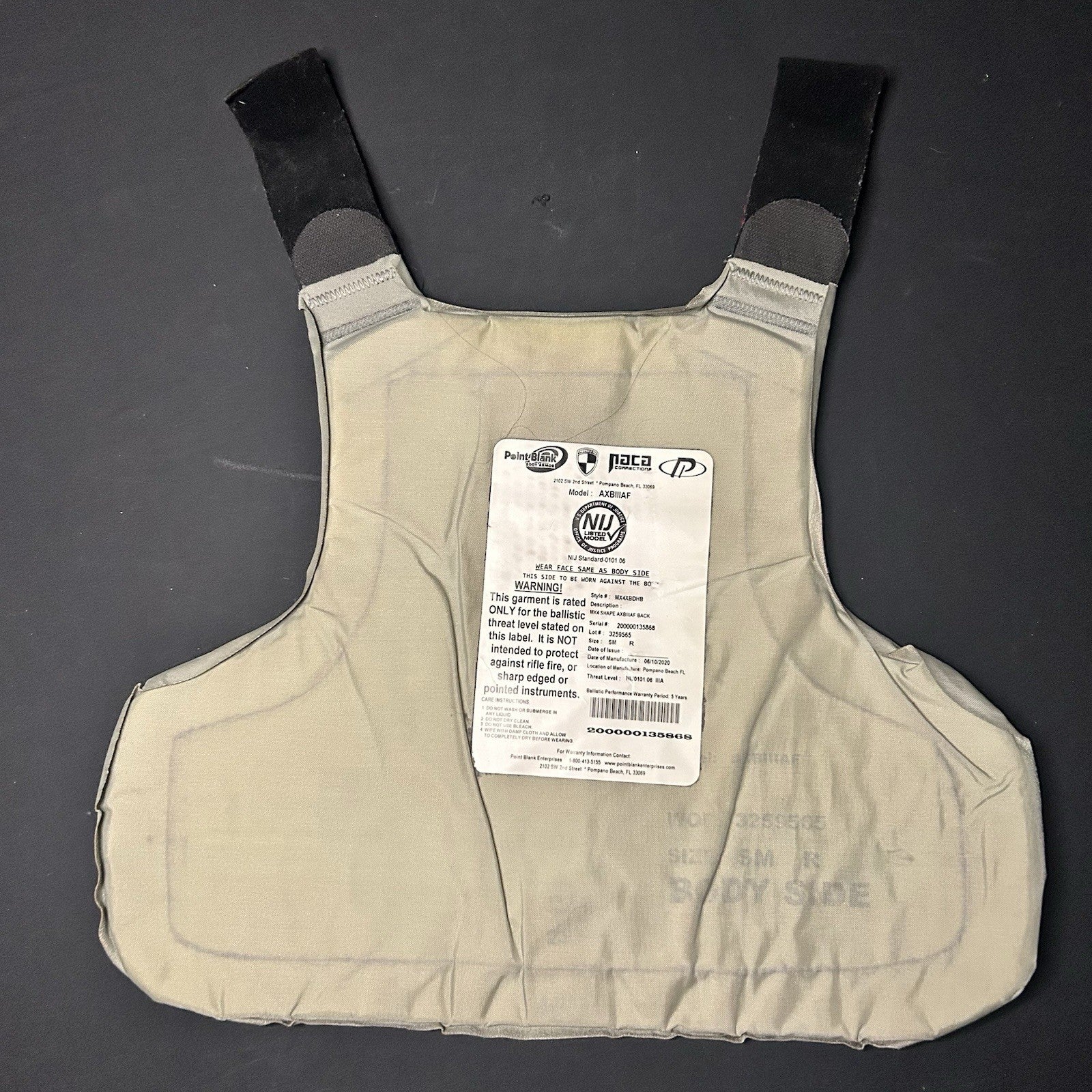 PB Armor 3A (IIIA) Ballistic Vest AXBIIIA (Size Female Small) Hi-Lite Vest~2020~14