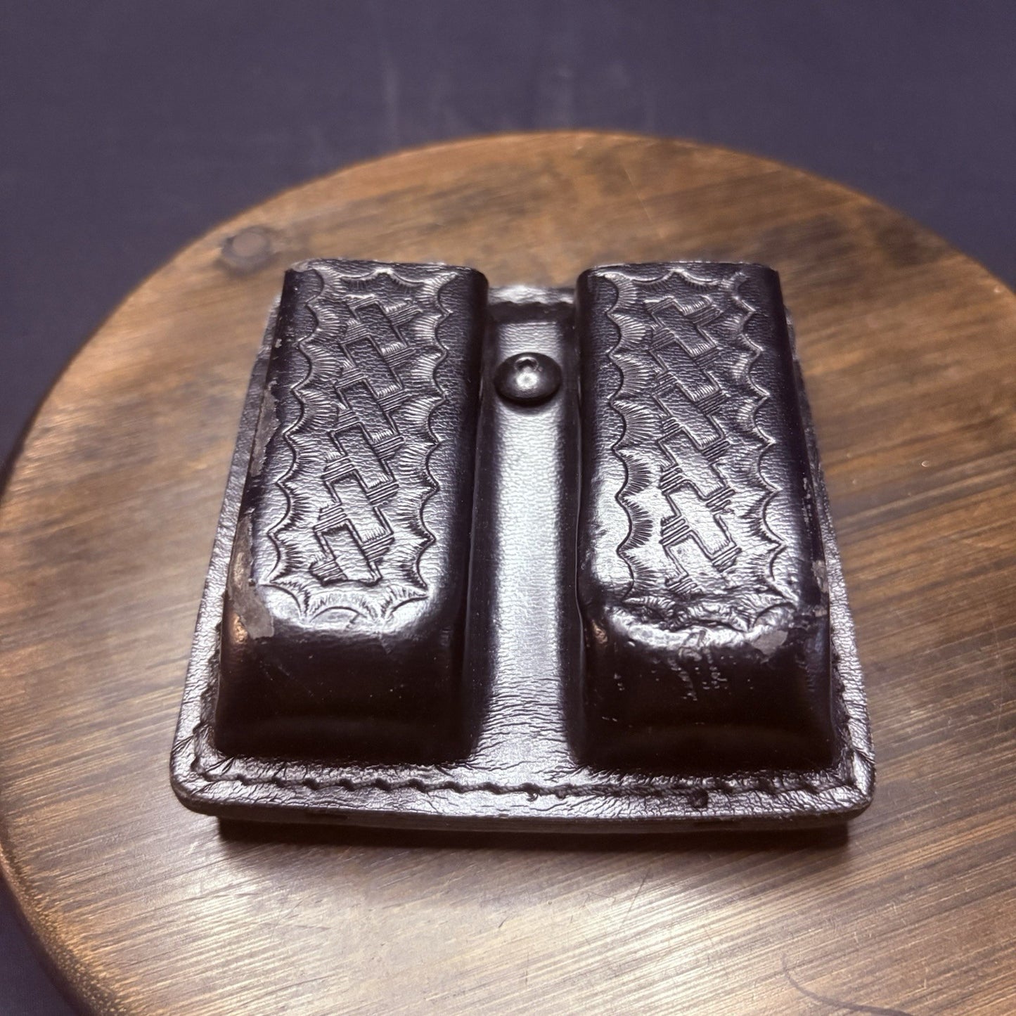 Safariland GLOCK 17 / 22 Double Mag Pouch 75 Open Top Basket Weave2