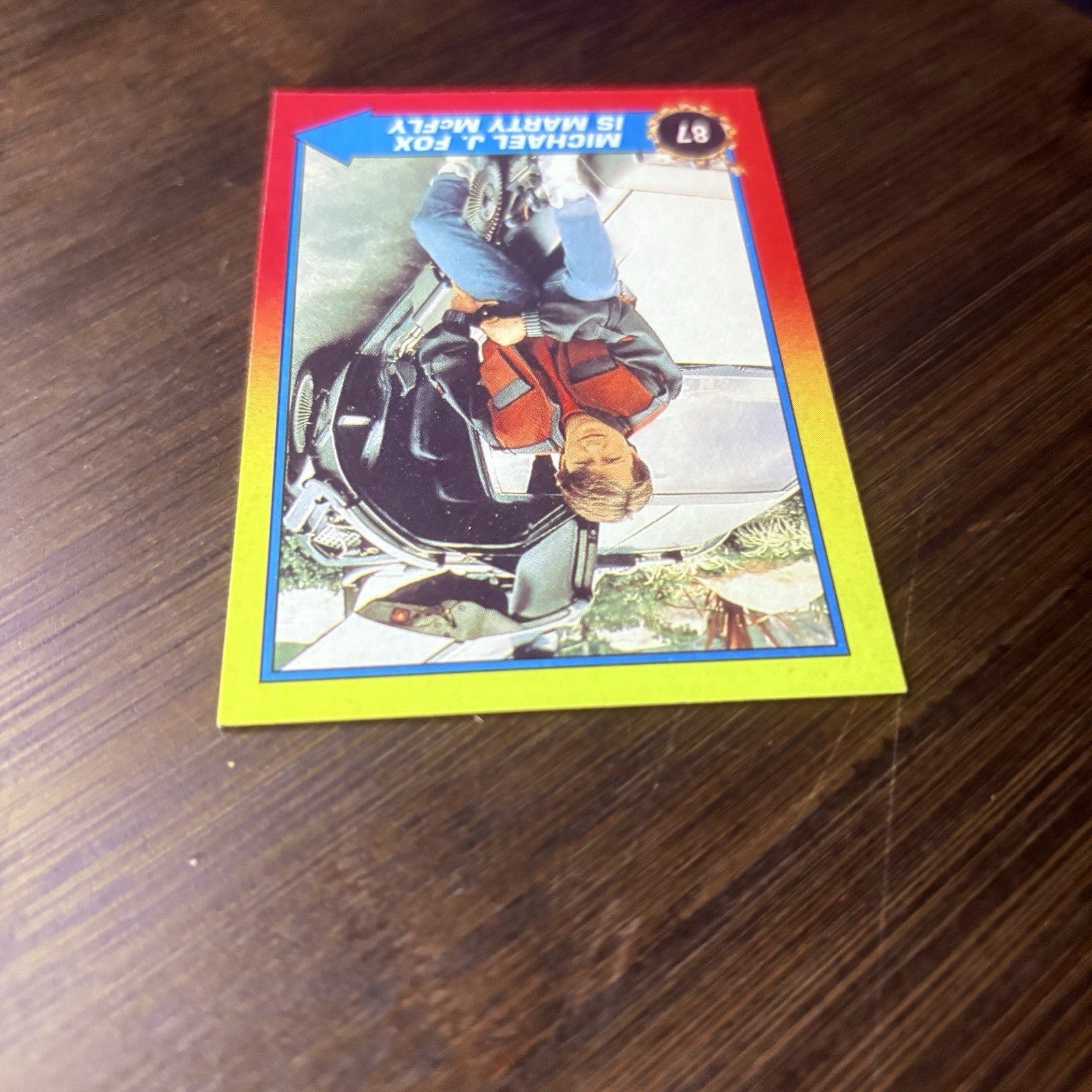 1989 Topps Back to the Future II #87 "Michael J. Fox Is Marty McFly" High Grade8