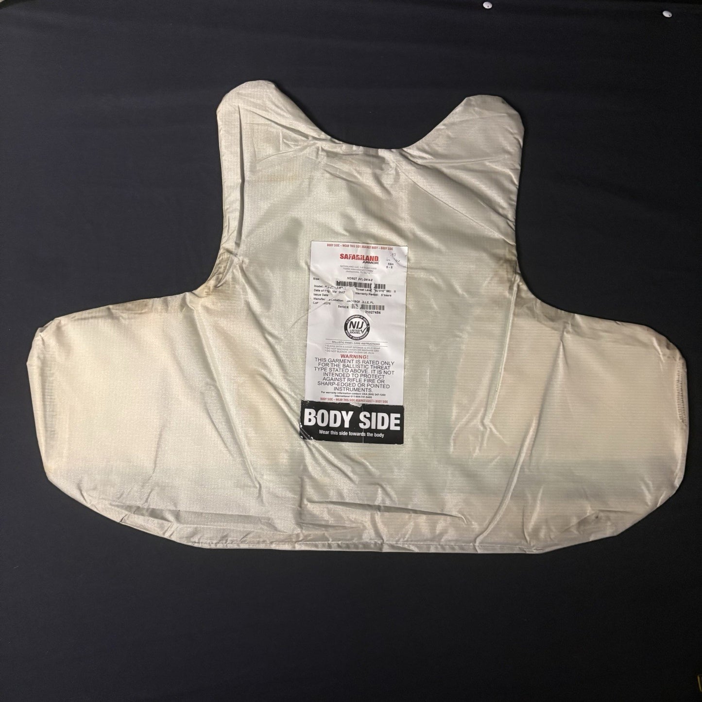 Safariland SX Level 2 (II) Armor Size XXLarge (XXL) Thinnest Bullet Proof Plate2