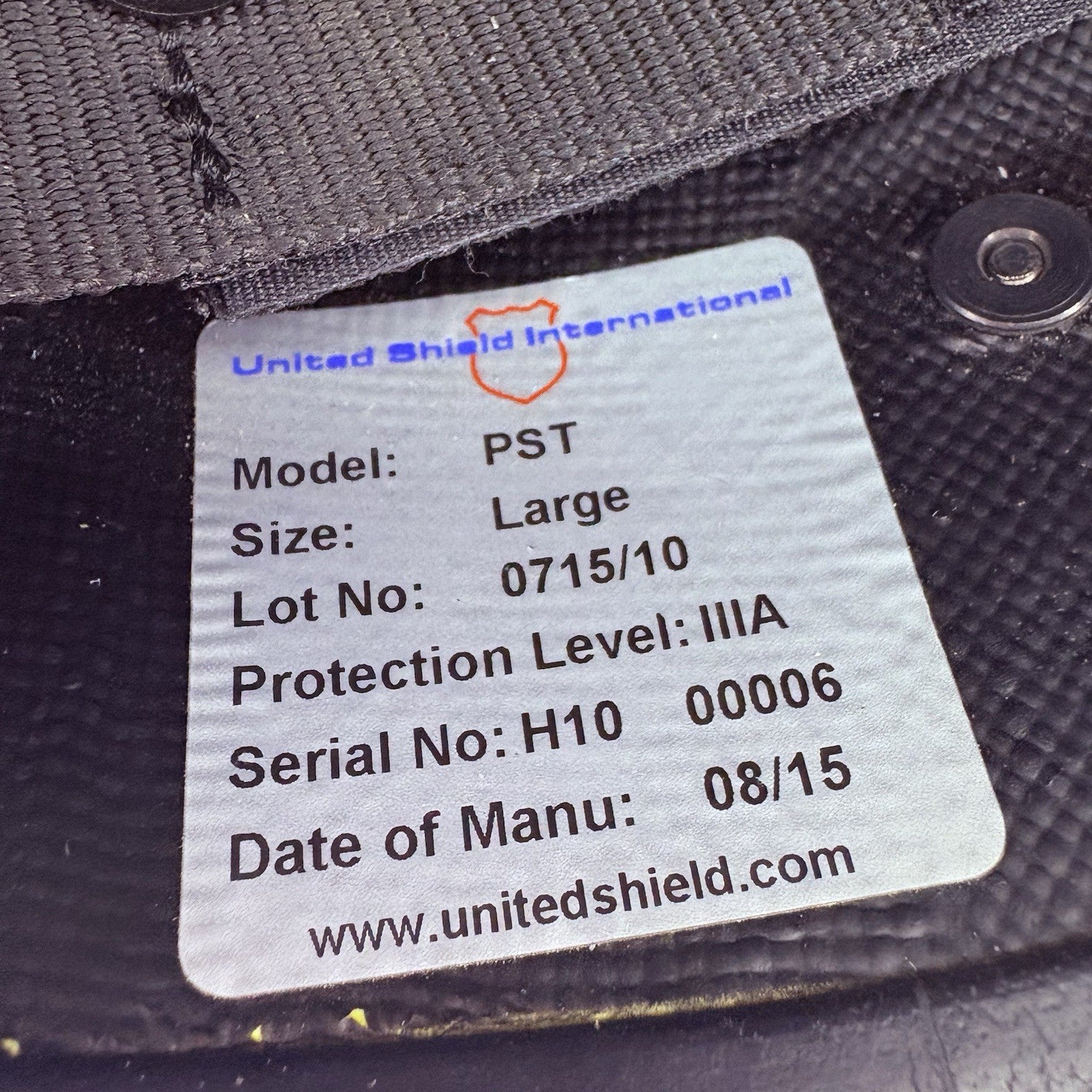 United Shield IIIA (3A) Helmet w/Removable Face Shield (Size Large) Bullet Proof5