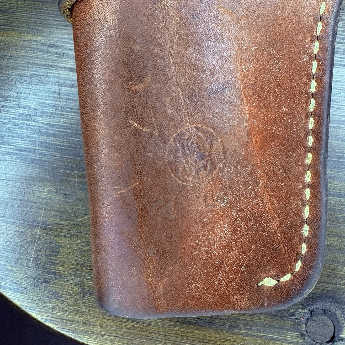 Smith & Wesson 4" K Frame Revolver Holster Leather (Size 21 64) Retention Snaps10