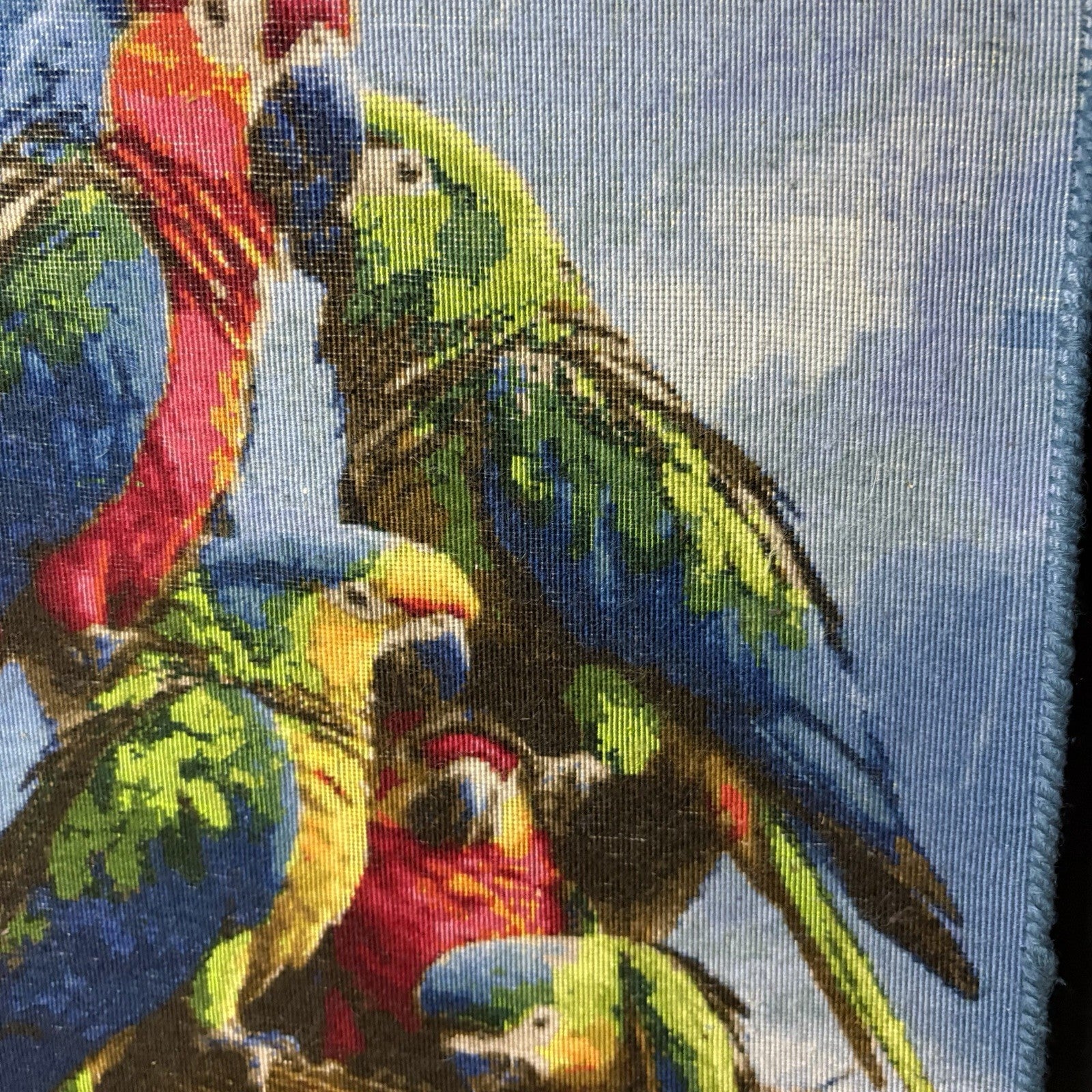 Persian Pictorial Rug Bird Hand Knotted 24”x16” 60X40cm 304KPSI w/Rug Hangers21